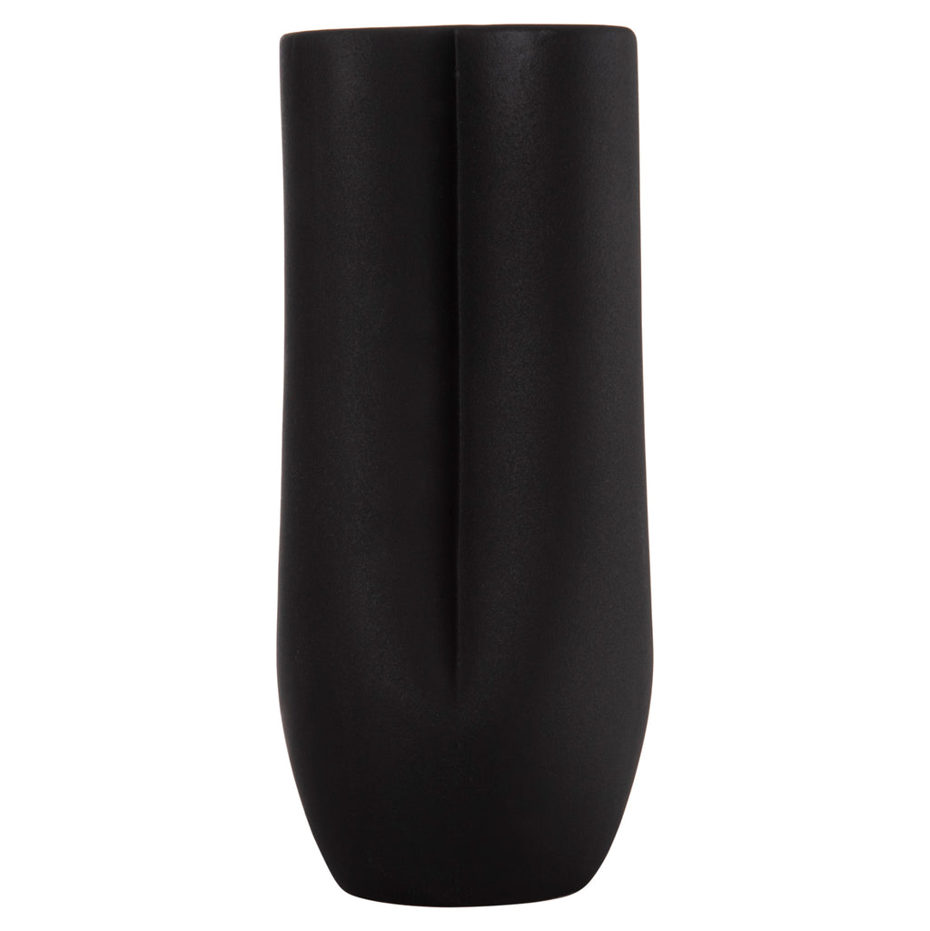ΕΠΙΤΡΑΠΕΖΙΟ ΚΕΡΑΜΙΚΟ ΔΙΑΚΟΣΜΗΤΙΚΟ GLAZE HM4611.02 ΜΑΥΡΟ ΜΑΤ Φ14x34Υ εκ.