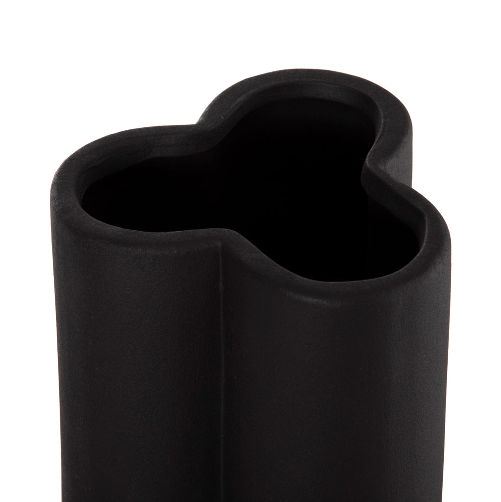 ΕΠΙΤΡΑΠΕΖΙΟ ΚΕΡΑΜΙΚΟ ΔΙΑΚΟΣΜΗΤΙΚΟ GLAZE HM4611.02 ΜΑΥΡΟ ΜΑΤ Φ14x34Υ εκ.