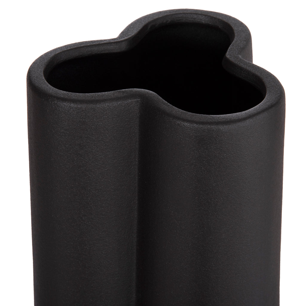 ΕΠΙΤΡΑΠΕΖΙΟ ΚΕΡΑΜΙΚΟ ΔΙΑΚΟΣΜΗΤΙΚΟ GLAZE HM4612.02 ΜΑΥΡΟ ΜΑΤ Φ14x29Υεκ