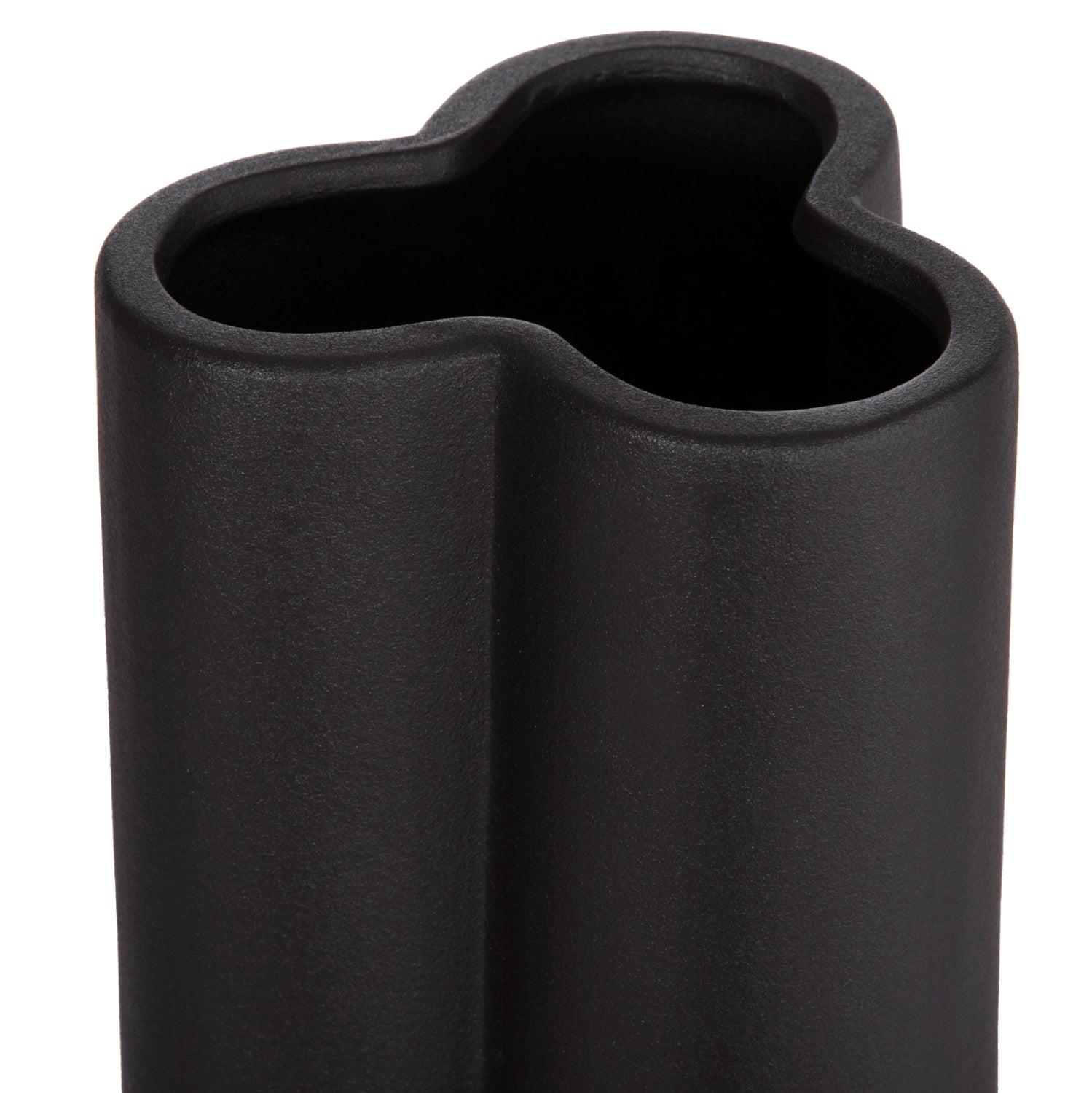 ΕΠΙΤΡΑΠΕΖΙΟ ΚΕΡΑΜΙΚΟ ΔΙΑΚΟΣΜΗΤΙΚΟ GLAZE HM4612.02 ΜΑΥΡΟ ΜΑΤ Φ14x29Υεκ