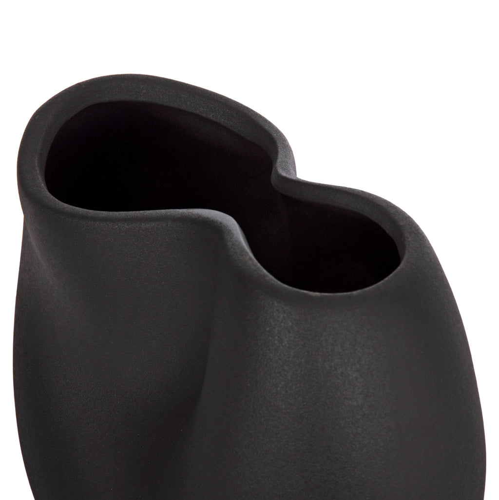 ΕΠΙΤΡΑΠΕΖΙΟ ΚΕΡΑΜΙΚΟ ΔΙΑΚΟΣΜΗΤΙΚΟ GLAZE HM4610.02 ΜΑΥΡΟ ΜΑΤ 26x14x25Υεκ