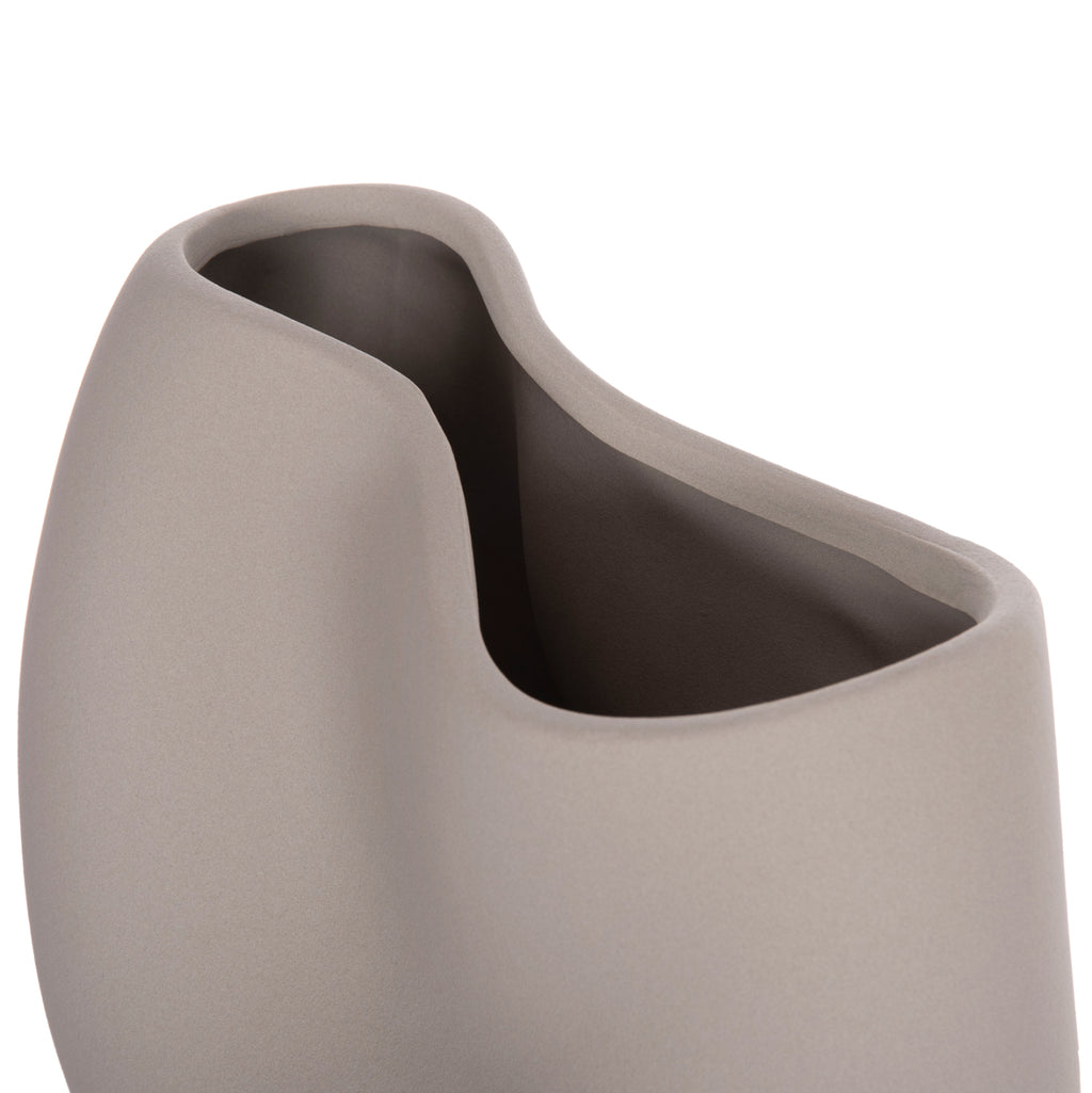 ΕΠΙΤΡΑΠΕΖΙΟ ΚΕΡΑΜΙΚΟ ΔΙΑΚΟΣΜΗΤΙΚΟ GLAZE HM4610.03 ΓΚΡΙ ΜΑΤ 26x14x25Υεκ