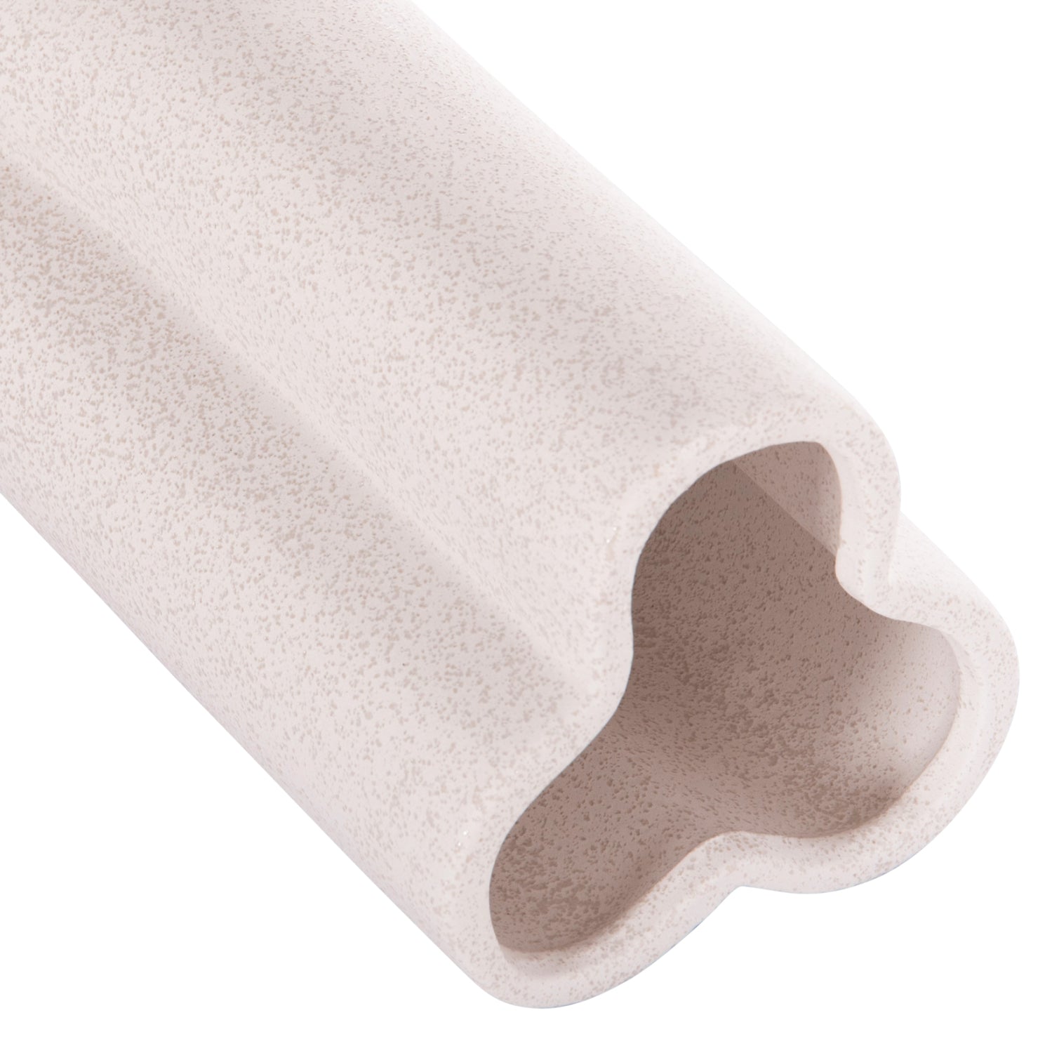 ΕΠΙΤΡΑΠΕΖΙΟ ΚΕΡΑΜΙΚΟ ΔΙΑΚΟΣΜΗΤΙΚΟ GLAZE HM4612.01 ΚΡΥΣΤΑΛΛΙΚΟ ΥΠΟΛΕΥΚΟ Φ14x29Υεκ