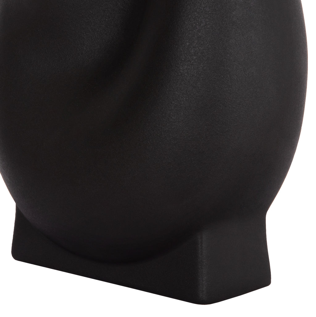 ΕΠΙΤΡΑΠΕΖΙΟ ΚΕΡΑΜΙΚΟ ΔΙΑΚΟΣΜΗΤΙΚΟ GLAZE HM4610.02 ΜΑΥΡΟ ΜΑΤ 26x14x25Υεκ