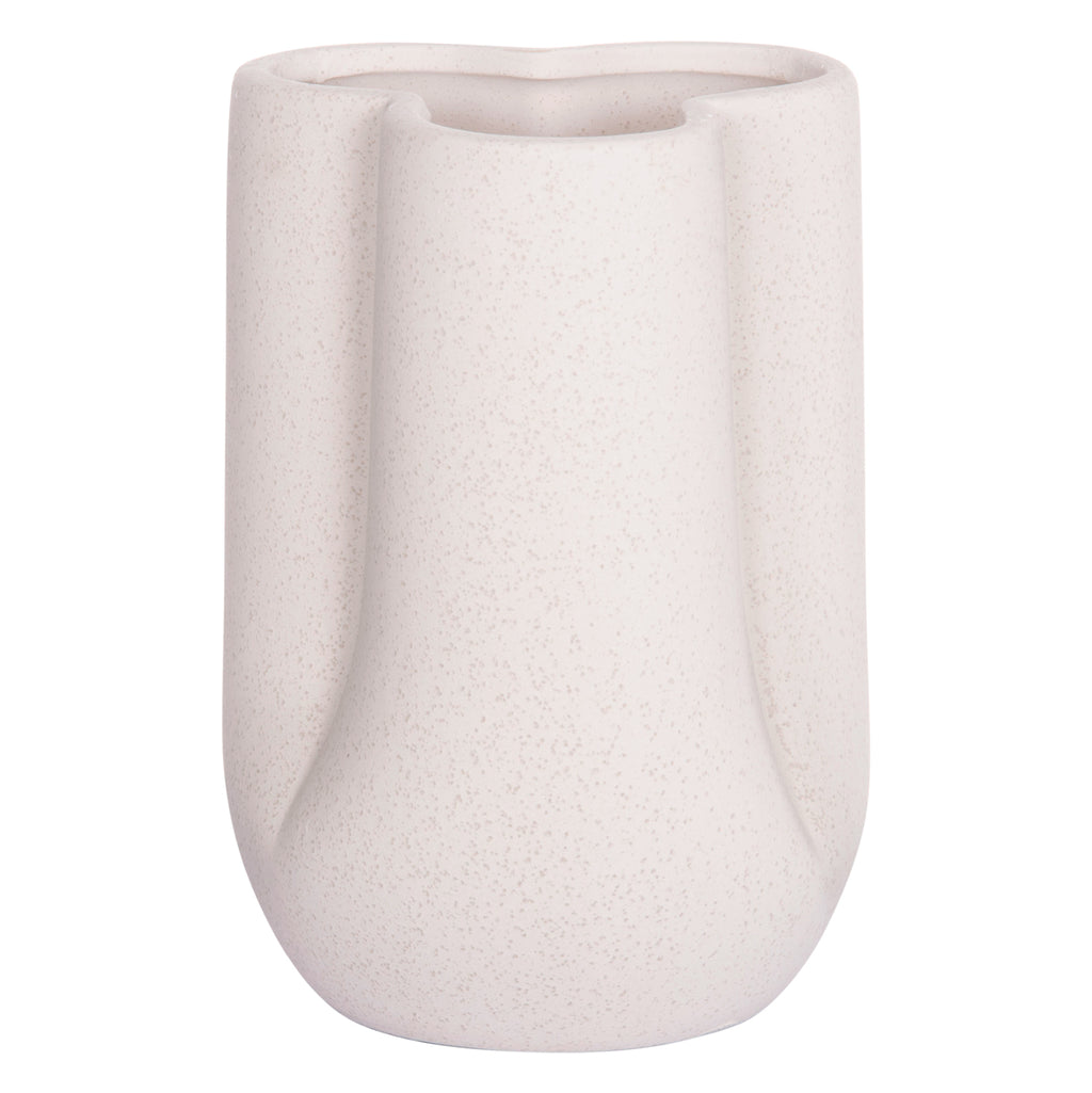 ΕΠΙΤΡΑΠΕΖΙΟ ΚΕΡΑΜΙΚΟ ΔΙΑΚΟΣΜΗΤΙΚΟ GLAZE HM4613.01 ΚΡΥΣΤΑΛΛΙΚΟ ΥΠΟΛΕΥΚΟ Φ16x22Υεκ