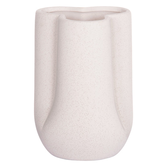 ΕΠΙΤΡΑΠΕΖΙΟ ΚΕΡΑΜΙΚΟ ΔΙΑΚΟΣΜΗΤΙΚΟ GLAZE HM4613.01 ΚΡΥΣΤΑΛΛΙΚΟ ΥΠΟΛΕΥΚΟ Φ16x22Υεκ