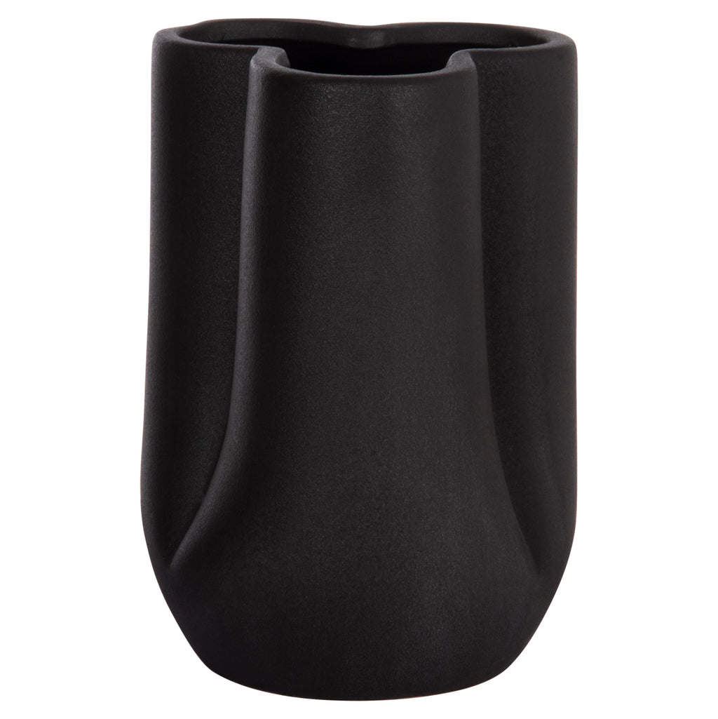 ΕΠΙΤΡΑΠΕΖΙΟ ΚΕΡΑΜΙΚΟ ΔΙΑΚΟΣΜΗΤΙΚΟ GLAZE HM4613.02 ΜΑΥΡΟ ΜΑΤ Φ16x22Υεκ