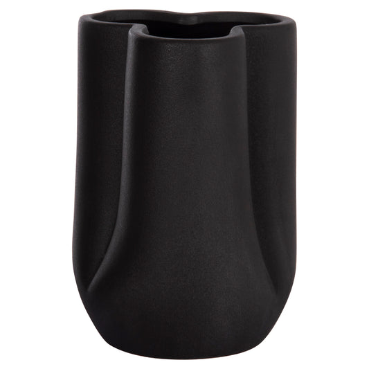 ΕΠΙΤΡΑΠΕΖΙΟ ΚΕΡΑΜΙΚΟ ΔΙΑΚΟΣΜΗΤΙΚΟ GLAZE HM4613.02 ΜΑΥΡΟ ΜΑΤ Φ16x22Υεκ