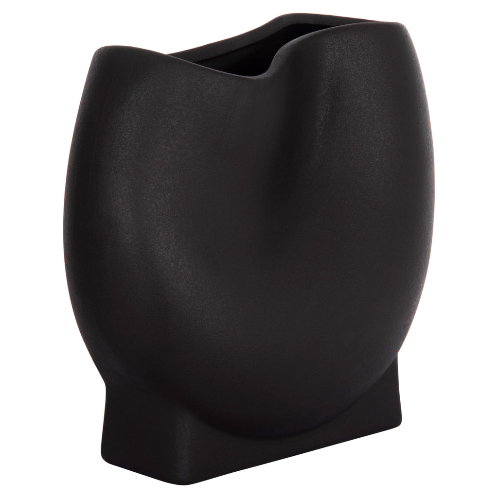 ΕΠΙΤΡΑΠΕΖΙΟ ΚΕΡΑΜΙΚΟ ΔΙΑΚΟΣΜΗΤΙΚΟ GLAZE HM4610.02 ΜΑΥΡΟ ΜΑΤ 26x14x25Υεκ