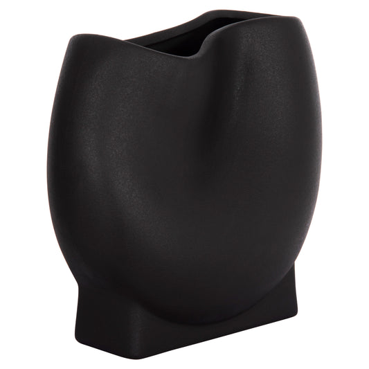 ΕΠΙΤΡΑΠΕΖΙΟ ΚΕΡΑΜΙΚΟ ΔΙΑΚΟΣΜΗΤΙΚΟ GLAZE HM4610.02 ΜΑΥΡΟ ΜΑΤ 26x14x25Υεκ