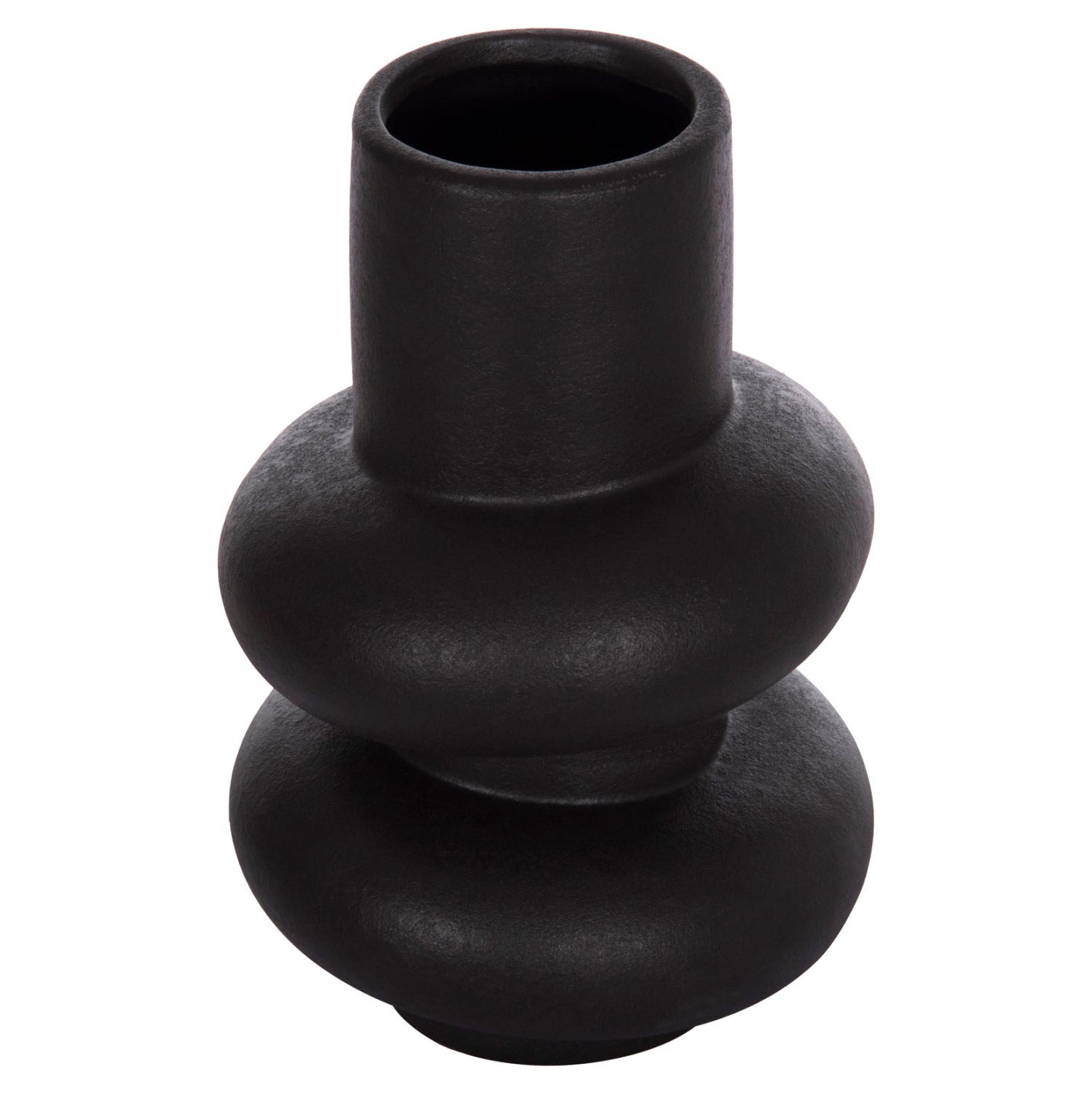 ΕΠΙΤΡΑΠΕΖΙΟ ΚΕΡΑΜΙΚΟ ΔΙΑΚΟΣΜΗΤΙΚΟ ROOK HM4627.02 ΜΑΥΡΟ ΜΑΤ Φ16x25,5Υεκ
