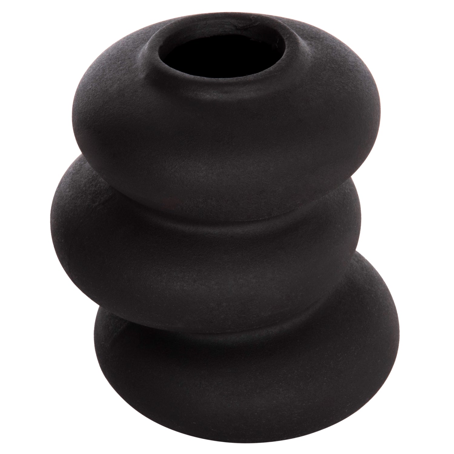 ΕΠΙΤΡΑΠΕΖΙΟ ΚΕΡΑΜΙΚΟ ΔΙΑΚΟΣΜΗΤΙΚΟ ROOK HM4628.02 ΜΑΥΡΟ ΜΑΤ Φ14x19Υεκ