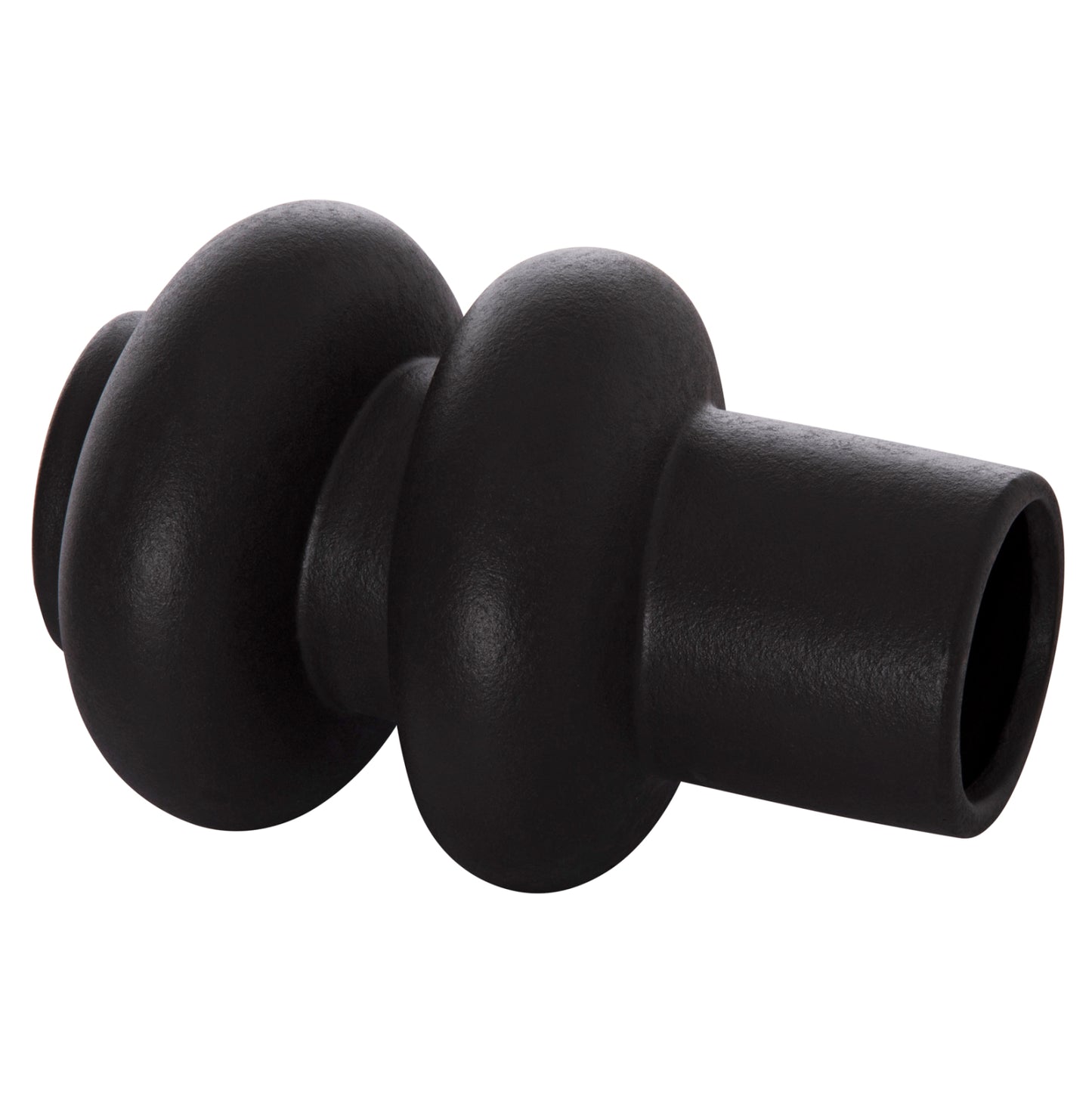 ΕΠΙΤΡΑΠΕΖΙΟ ΚΕΡΑΜΙΚΟ ΔΙΑΚΟΣΜΗΤΙΚΟ ROOK HM4627.02 ΜΑΥΡΟ ΜΑΤ Φ16x25,5Υεκ