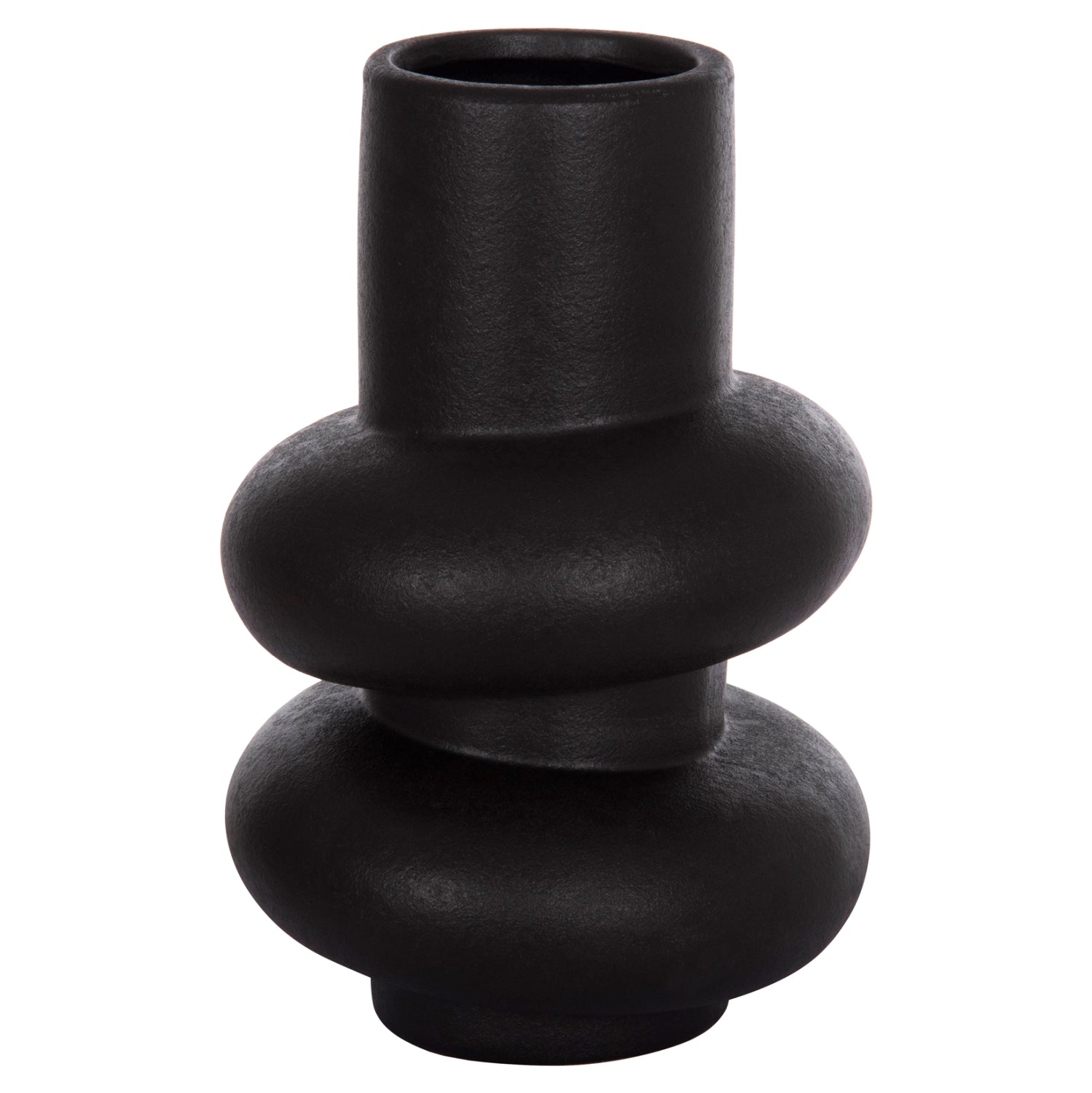 ΕΠΙΤΡΑΠΕΖΙΟ ΚΕΡΑΜΙΚΟ ΔΙΑΚΟΣΜΗΤΙΚΟ ROOK HM4627.02 ΜΑΥΡΟ ΜΑΤ Φ16x25,5Υεκ