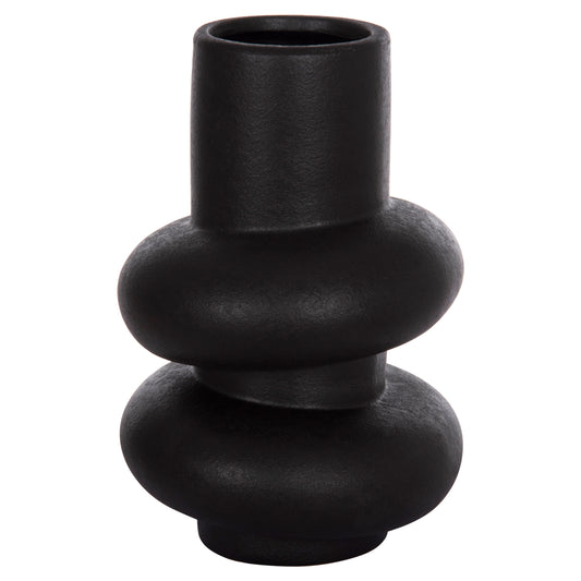 ΕΠΙΤΡΑΠΕΖΙΟ ΚΕΡΑΜΙΚΟ ΔΙΑΚΟΣΜΗΤΙΚΟ ROOK HM4627.02 ΜΑΥΡΟ ΜΑΤ Φ16x25,5Υεκ