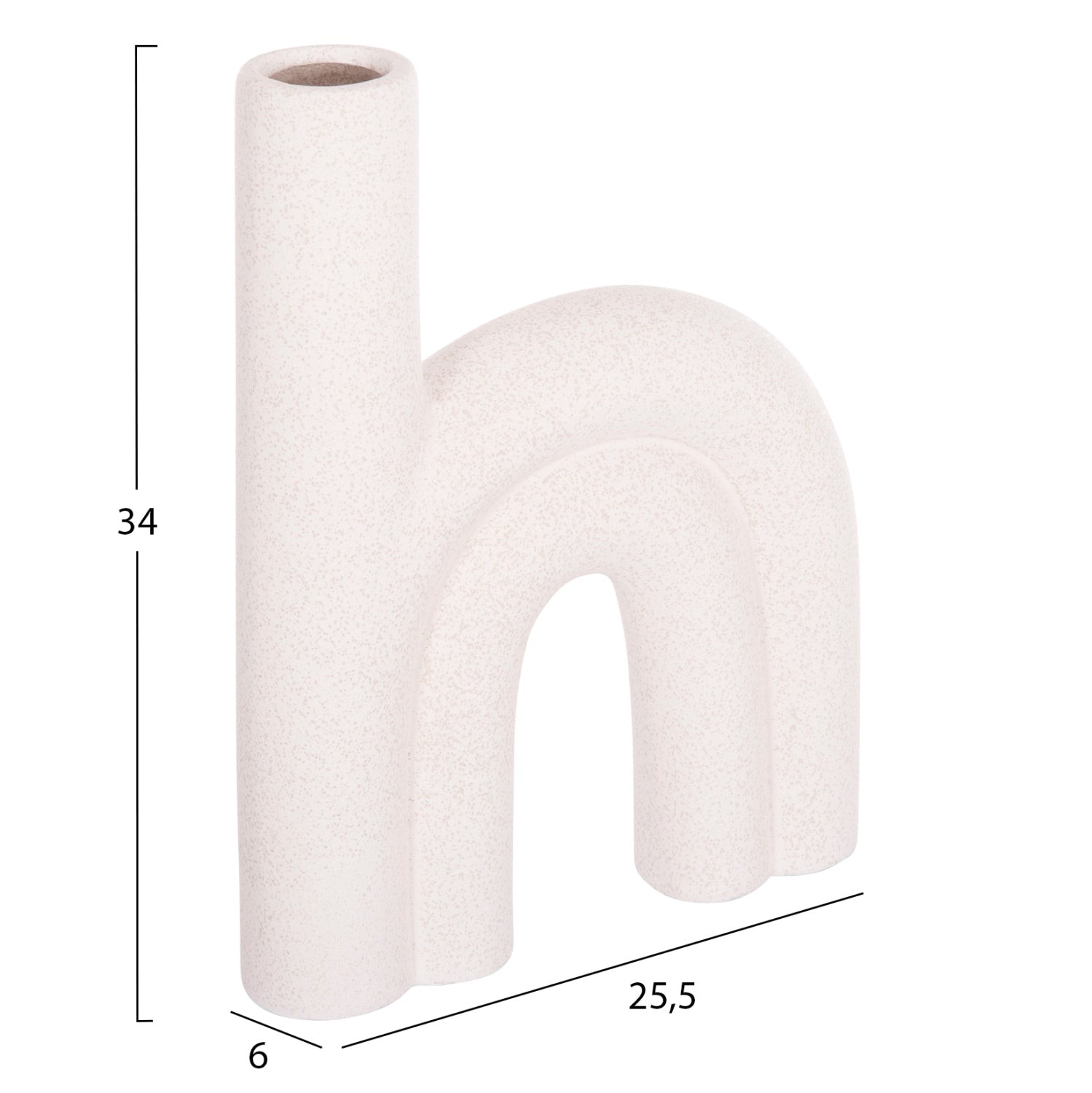 ΕΠΙΤΡΑΠΕΖΙΟ ΚΕΡΑΜΙΚΟ ΔΙΑΚΟΣΜΗΤΙΚΟ ARCON HM4638.01 ΚΡΥΣΤΑΛΛΙΚΟ ΥΠΟΛΕΥΚΟ 25,5x6x34Υεκ