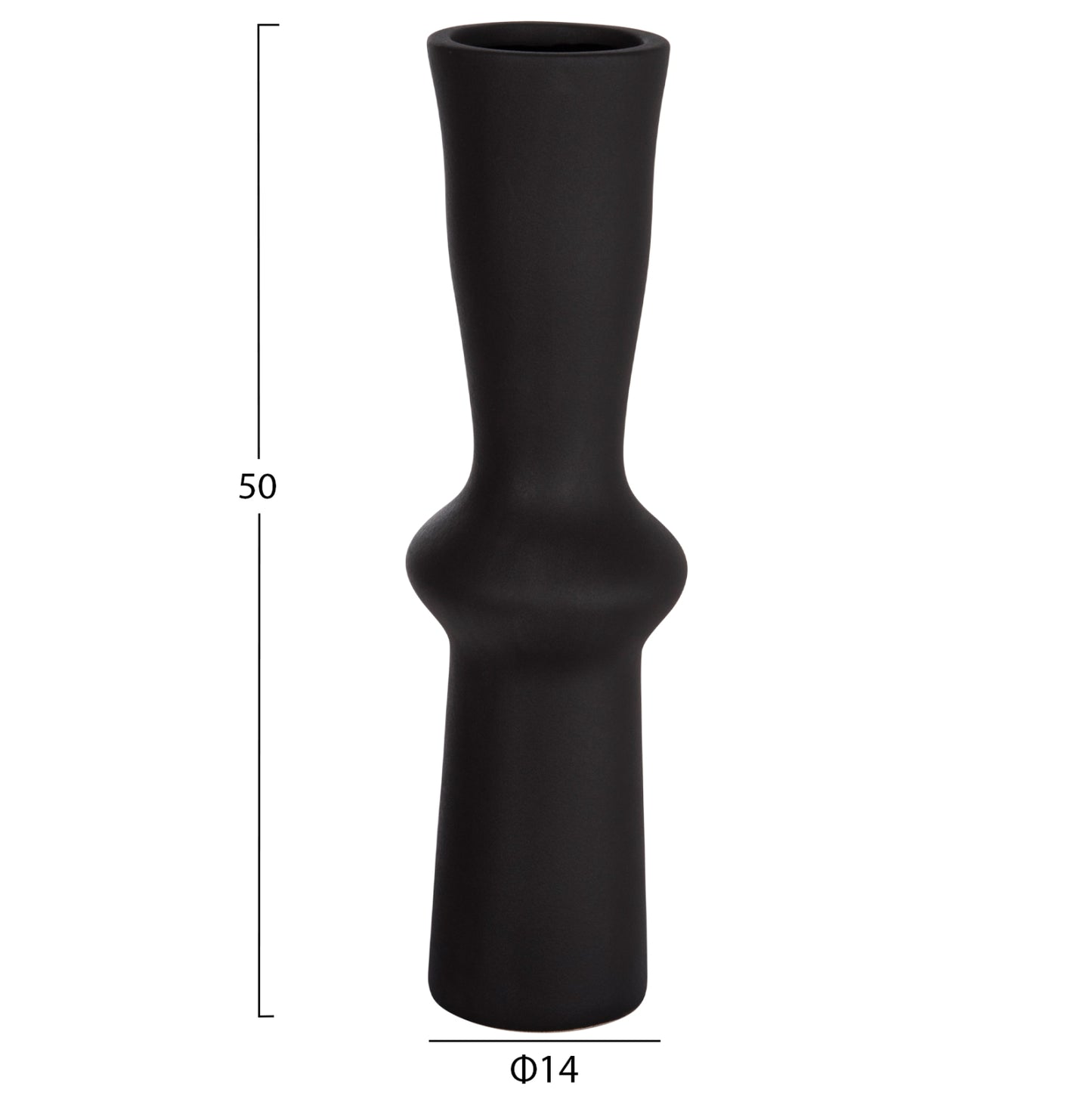 ΕΠΙΤΡΑΠΕΖΙΟ ΚΕΡΑΜΙΚΟ ΔΙΑΚΟΣΜΗΤΙΚΟ SCEPTER HM4637.02 ΜΑΥΡΟ ΜΑΤ Φ14x50Υεκ