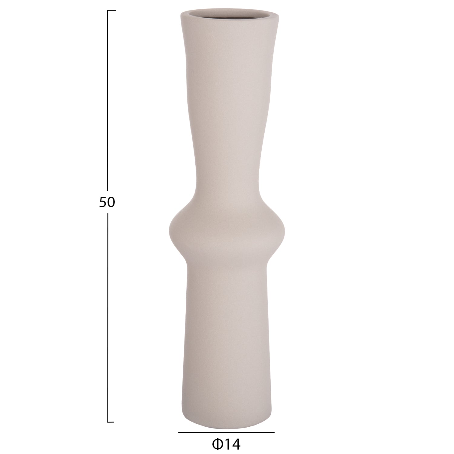 ΕΠΙΤΡΑΠΕΖΙΟ ΚΕΡΑΜΙΚΟ ΔΙΑΚΟΣΜΗΤΙΚΟ SCEPTER HM4637.03 ΓΚΡΙ ΜΑΤ Φ14x50Υεκ