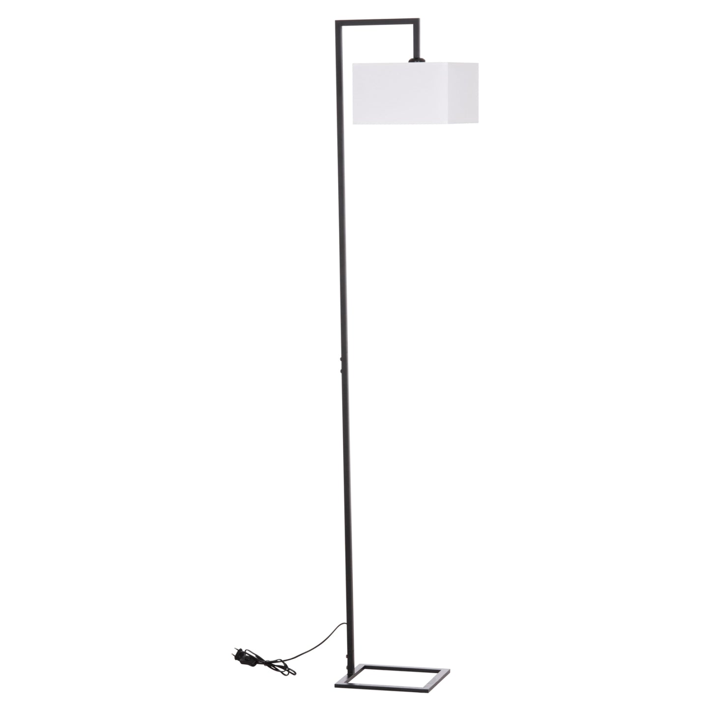 ΦΩΤΙΣΤΙΚΟ ΔΑΠΕΔΟΥ BRANS HM7532.11 ΜΕΤΑΛΛΟ ΜΑΥΡΟ--PVC ΛΕΥΚΟ ΚΑΠΕΛΟ 25x33x170Υεκ.
