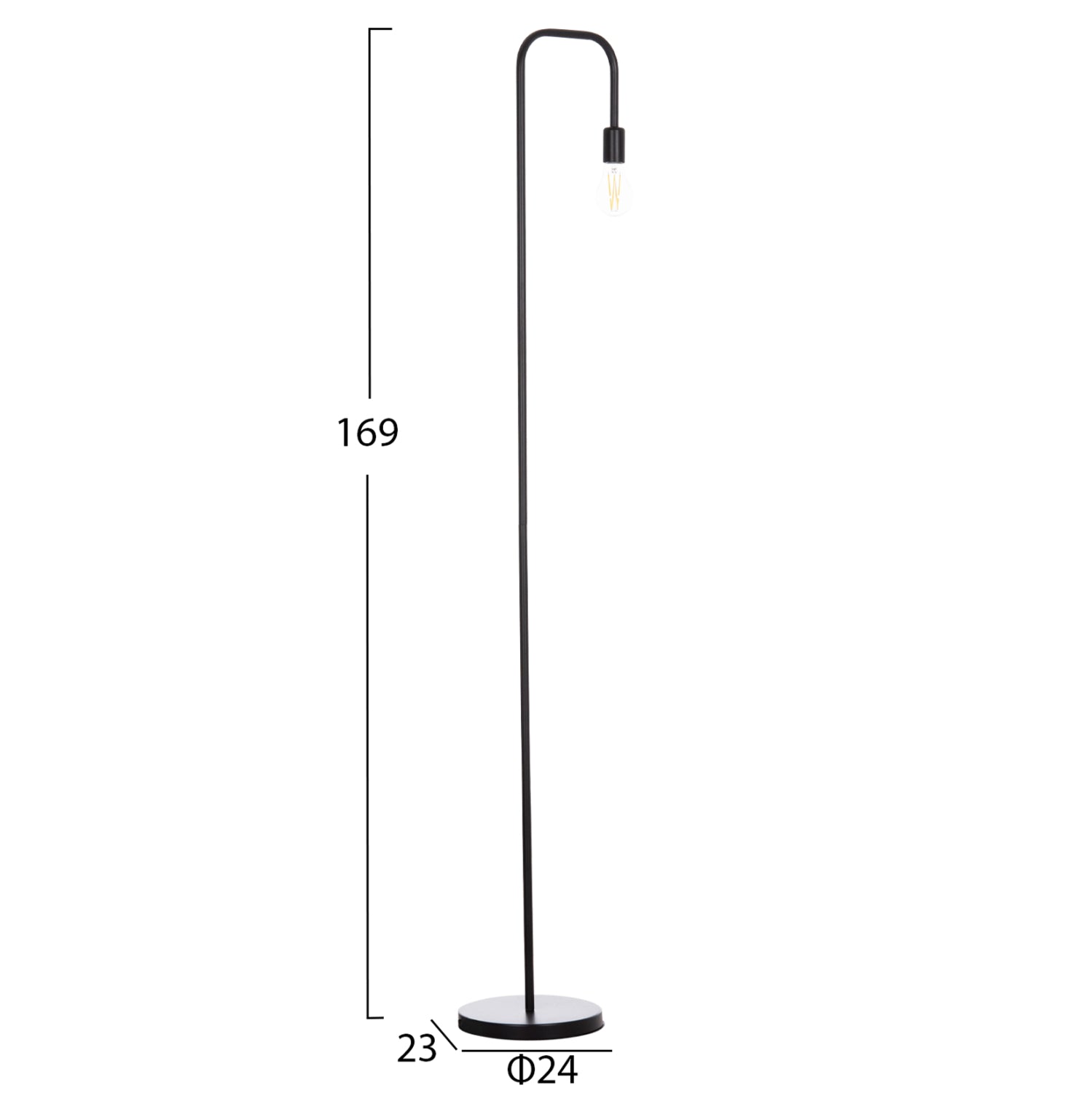 ΦΩΤΙΣΤΙΚΟ ΔΑΠΕΔΟΥ KRAMER HM7535.11 ΜΕΤΑΛΛΟ ΣΕ ΜΑΥΡΟ 23x169Υεκ.