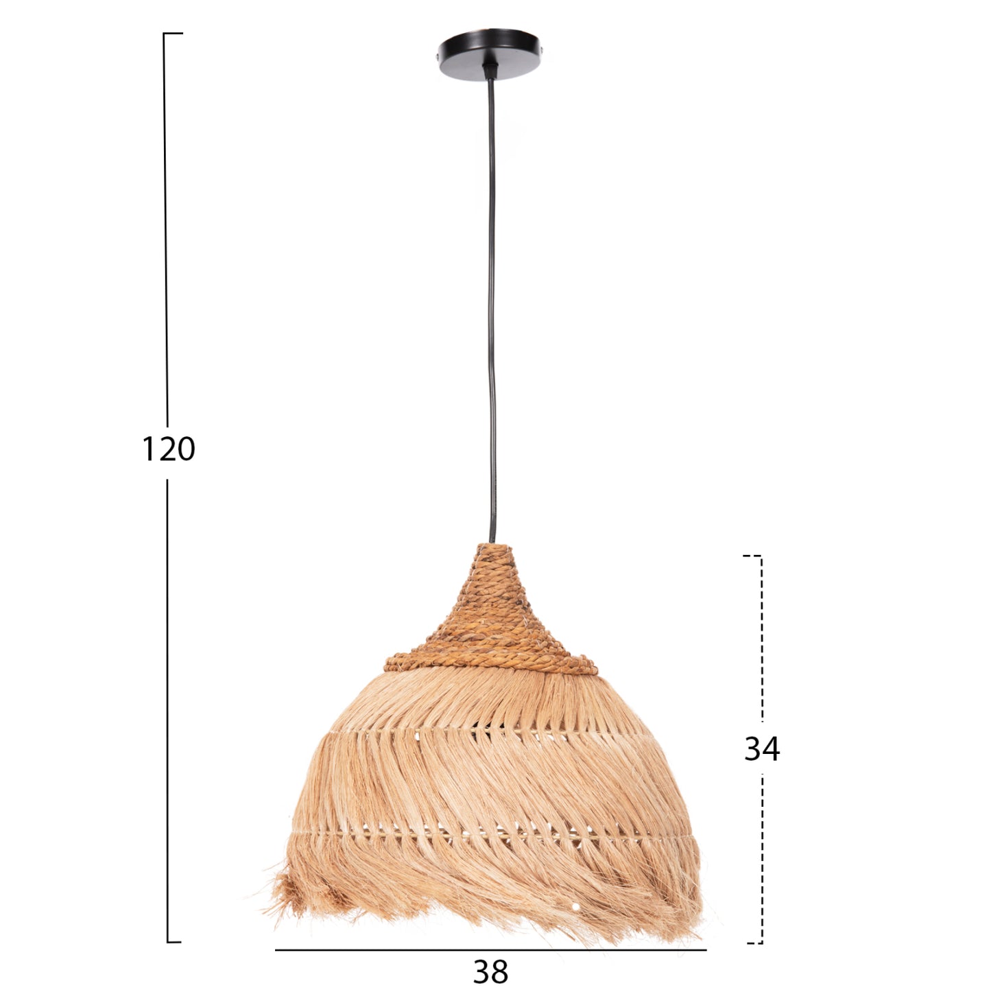 ΦΩΤΙΣΤΙΚΟ ΟΡΟΦΗΣ ΑΠΟ ΙΝΕΣ MENDONG GRASS ΣΕ ΦΥΣΙΚΟ Φ38x34-120Yεκ.HM7776