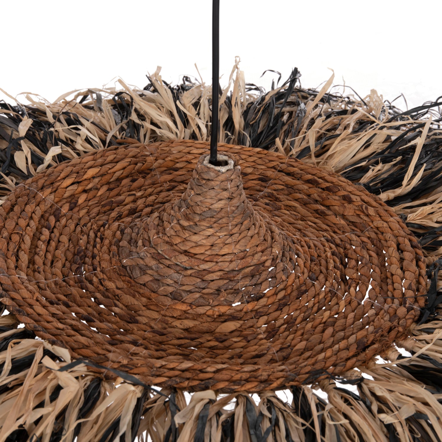 ΦΩΤΙΣΤΙΚΟ ΟΡΟΦΗΣ ORDEM HM4715 ΚΑΠΕΛΟ ΙΝΕΣ SISAL & ΜΠΑΝΑΝΑΣ-ΜΑΥΡΟ & ΦΥΣΙΚΟ Φ75εκ