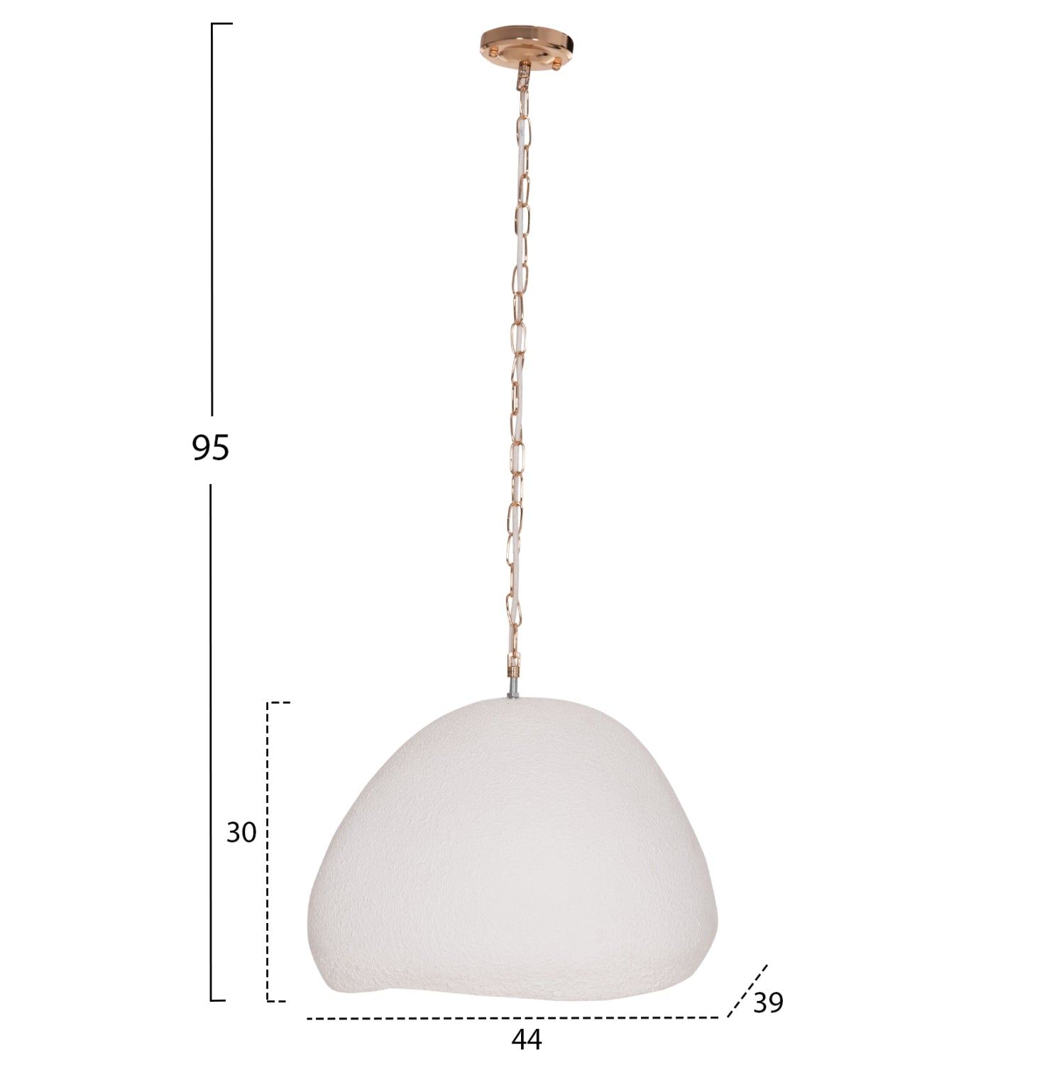 ΦΩΤΙΣΤΙΚΟ ΟΡΟΦΗΣ ΚΡΕΜΑΣΤΟ JAYLEN HM4703.02S FIBER CEMENT ΛΕΥΚΟ