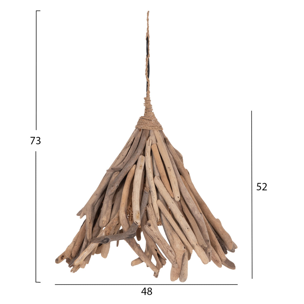 ΦΩΤΙΣΤΙΚΟ ΟΡΟΦΗΣ ΚΡΕΜΑΣΤΟ TREIT HM4875 DRIFTWOOD ΣΕ ΦΥΣΙΚΟ 48x54x52-73Υεκ [1xΕ27]