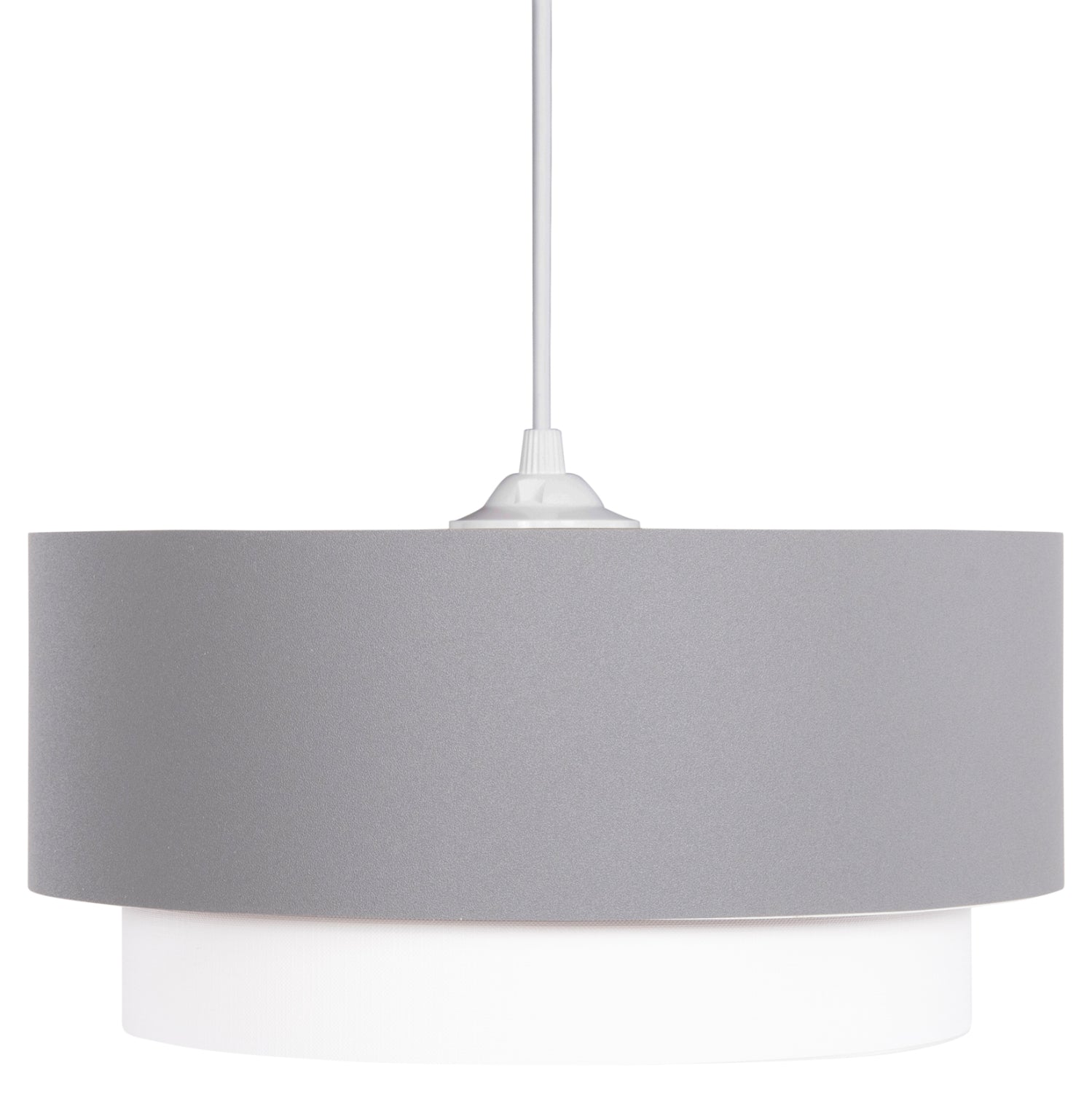 ΦΩΤΙΣΤΙΚΟ ΟΡΟΦΗΣ ΚΥΛΙΝΔΡΙΚΟ KRIKS HM4706.01 PVC ΣΕ ΛΕΥΚΟ-ΓΚΡΙ Φ30x70Υεκ.