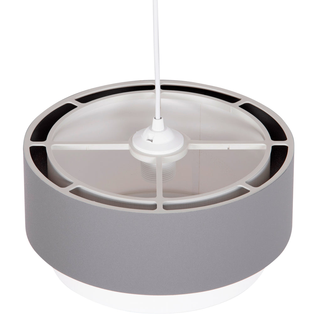 ΦΩΤΙΣΤΙΚΟ ΟΡΟΦΗΣ ΚΥΛΙΝΔΡΙΚΟ KRIKS HM4706.01 PVC ΣΕ ΛΕΥΚΟ-ΓΚΡΙ Φ30x70Υεκ.
