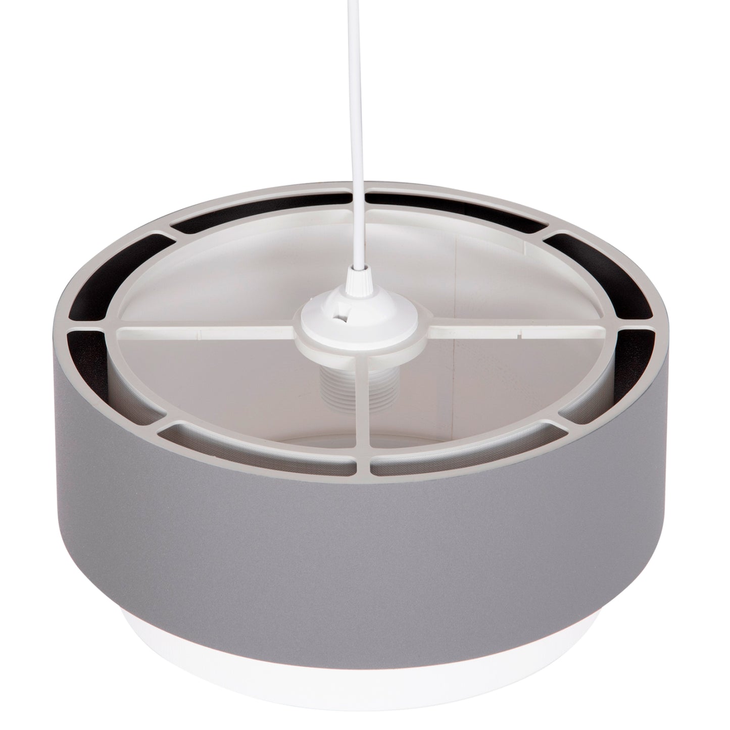 ΦΩΤΙΣΤΙΚΟ ΟΡΟΦΗΣ ΚΥΛΙΝΔΡΙΚΟ KRIKS HM4706.01 PVC ΣΕ ΛΕΥΚΟ-ΓΚΡΙ Φ30x70Υεκ.