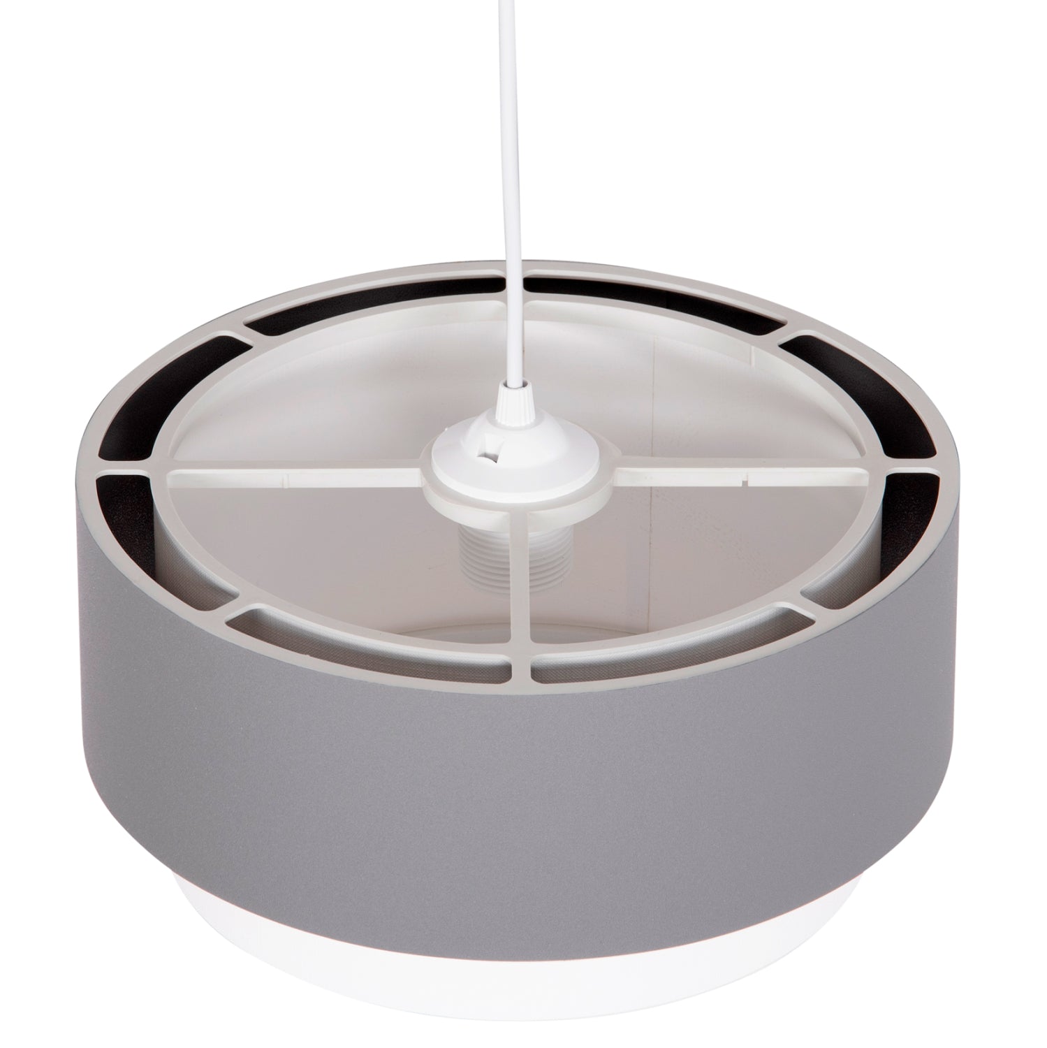 ΦΩΤΙΣΤΙΚΟ ΟΡΟΦΗΣ ΚΥΛΙΝΔΡΙΚΟ KRIKS HM4706.01 PVC ΣΕ ΛΕΥΚΟ-ΓΚΡΙ Φ30x70Υεκ.