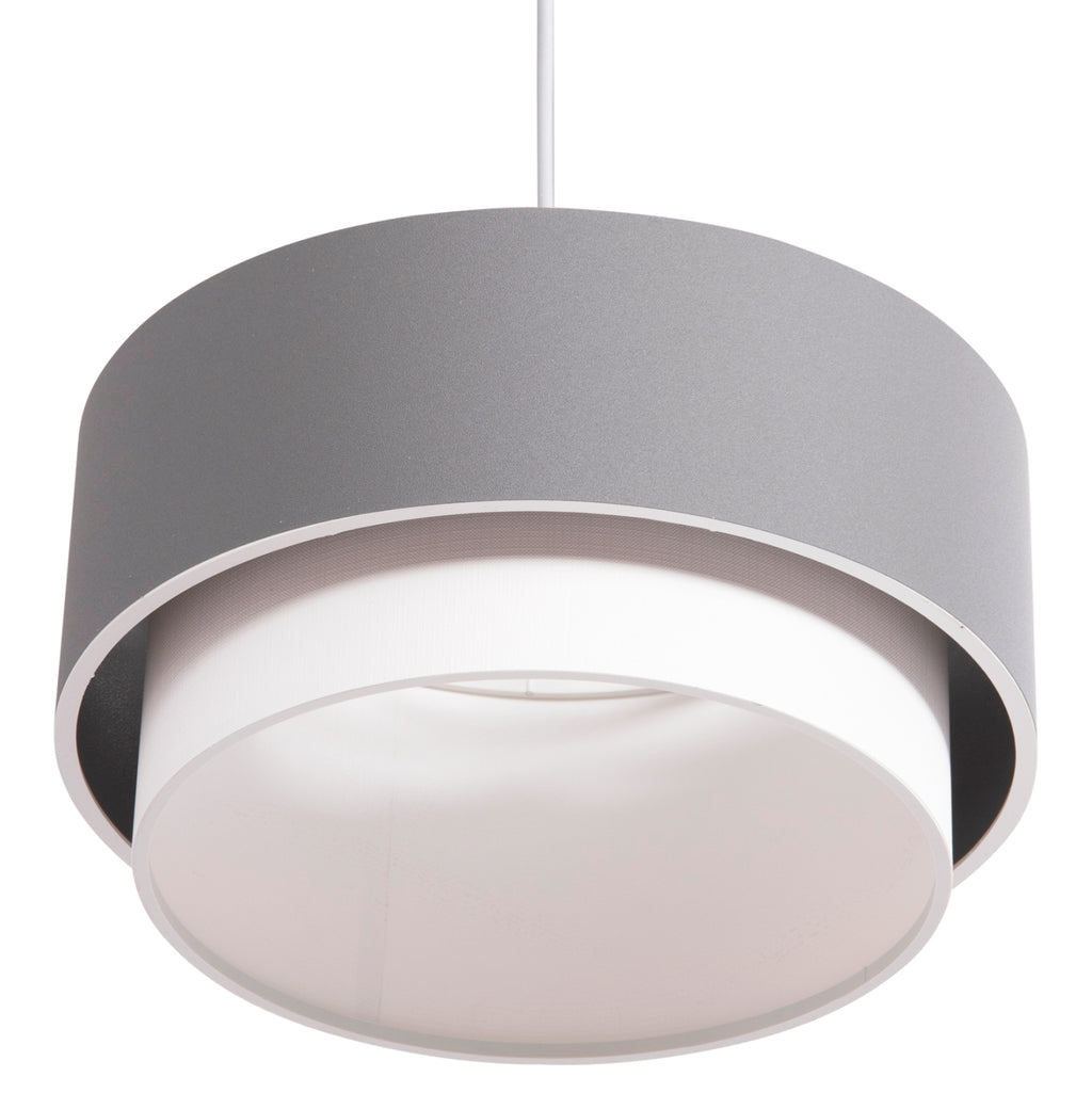 ΦΩΤΙΣΤΙΚΟ ΟΡΟΦΗΣ ΚΥΛΙΝΔΡΙΚΟ KRIKS HM4706.01 PVC ΣΕ ΛΕΥΚΟ-ΓΚΡΙ Φ30x70Υεκ.