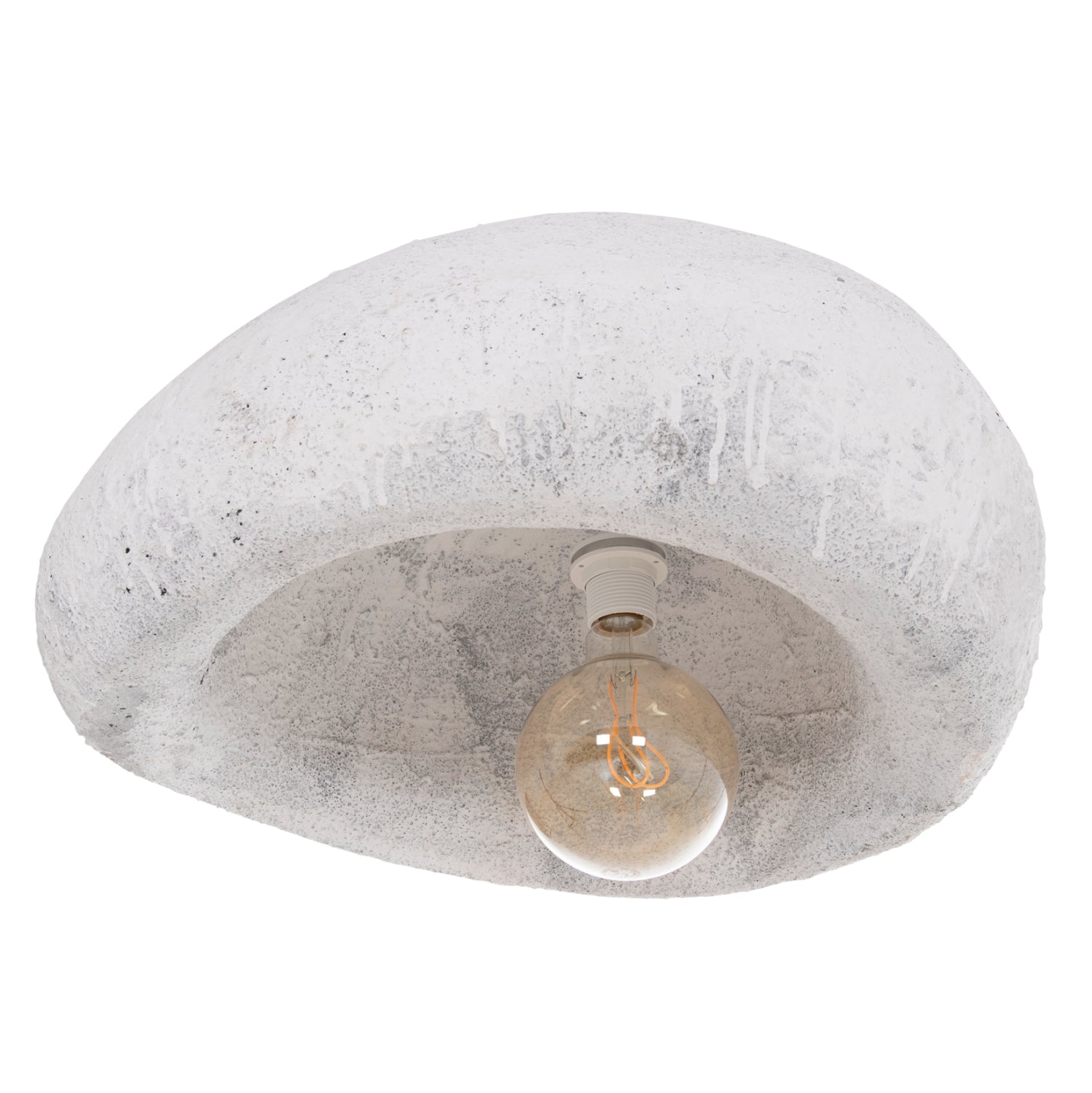 ΦΩΤΙΣΤΙΚΟ ΟΡΟΦΗΣ ΜΕ ΟΨΗ ΠΕΤΡΑΣ STONER (L) HM4419.02 ΛΕΥΚΟ 73x55x40Υεκ.