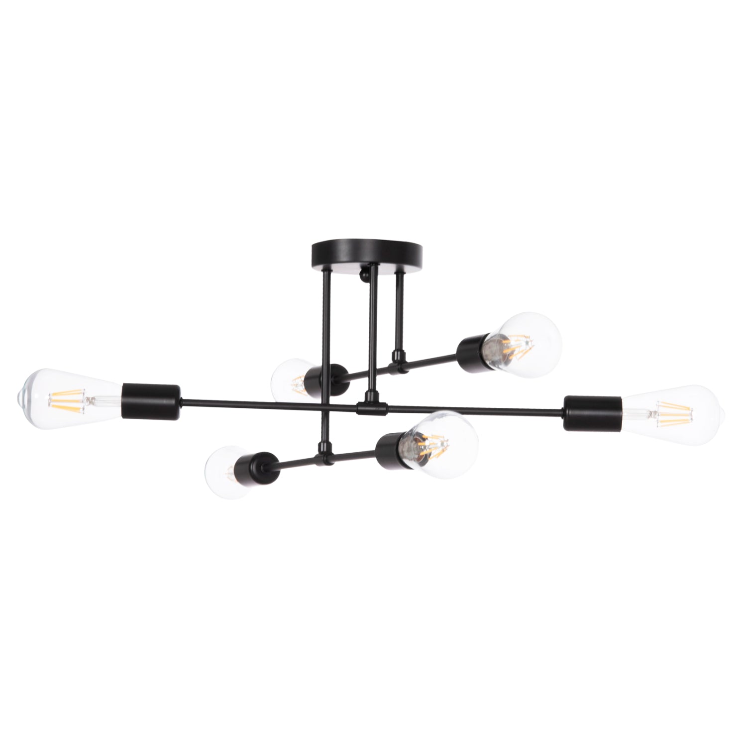 ΦΩΤΙΣΤΙΚΟ ΟΡΟΦΗΣ ΠΟΛΥΦΩΤΟ LIGHTY HM7427.11 ΜΕΤΑΛΛΟ ΣΕ ΜΑΥΡΟ 51x51x23Υεκ.