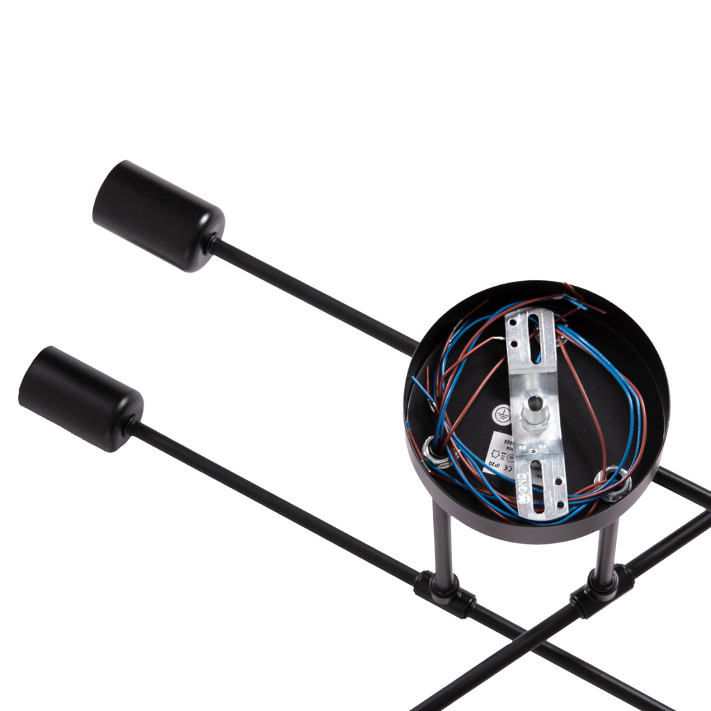 ΦΩΤΙΣΤΙΚΟ ΟΡΟΦΗΣ ΠΟΛΥΦΩΤΟ LIGHTY HM7427.11 ΜΕΤΑΛΛΟ ΣΕ ΜΑΥΡΟ 51x51x23Υεκ.