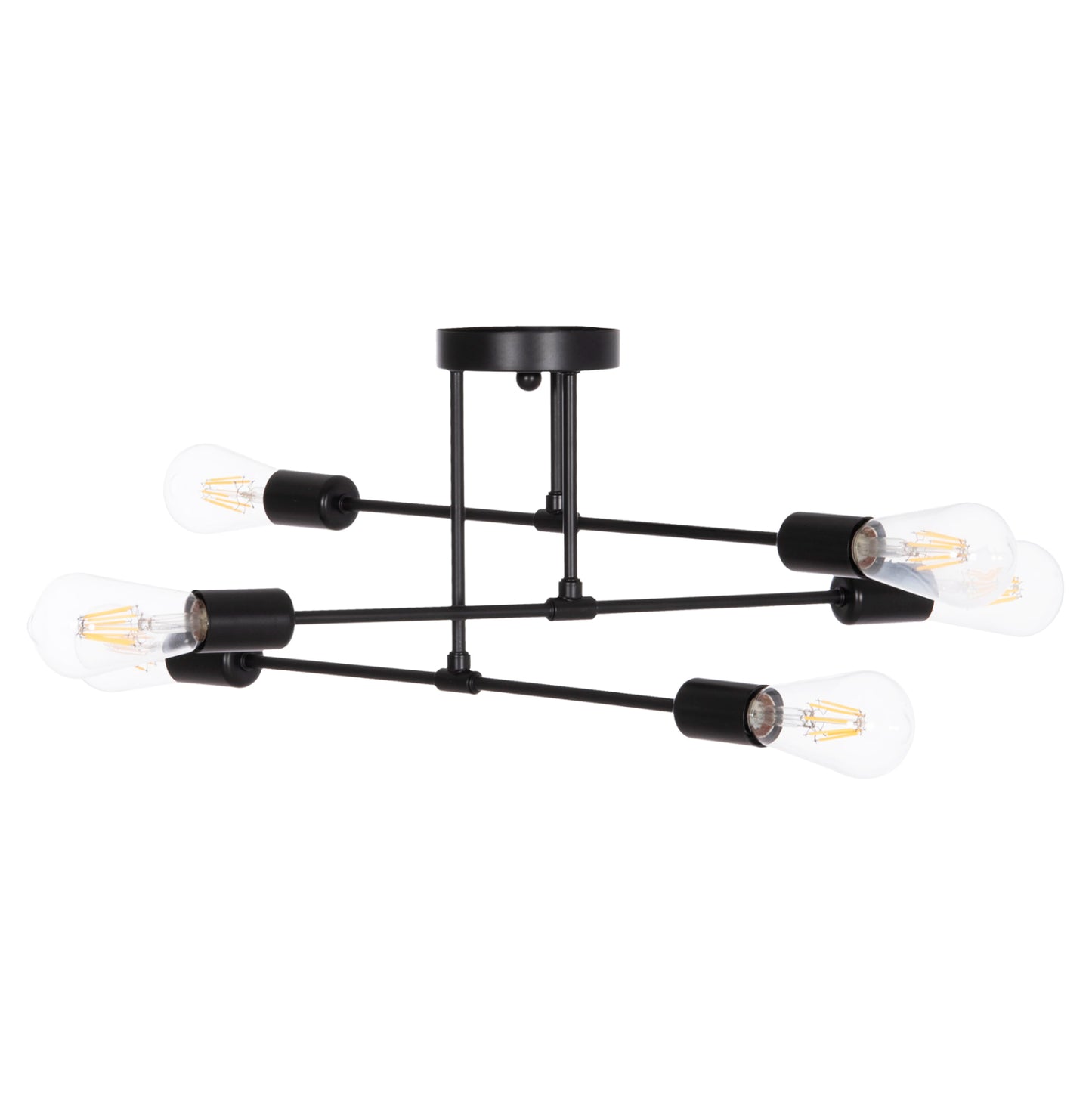 ΦΩΤΙΣΤΙΚΟ ΟΡΟΦΗΣ ΠΟΛΥΦΩΤΟ LIGHTY HM7427.11 ΜΕΤΑΛΛΟ ΣΕ ΜΑΥΡΟ 51x51x23Υεκ.