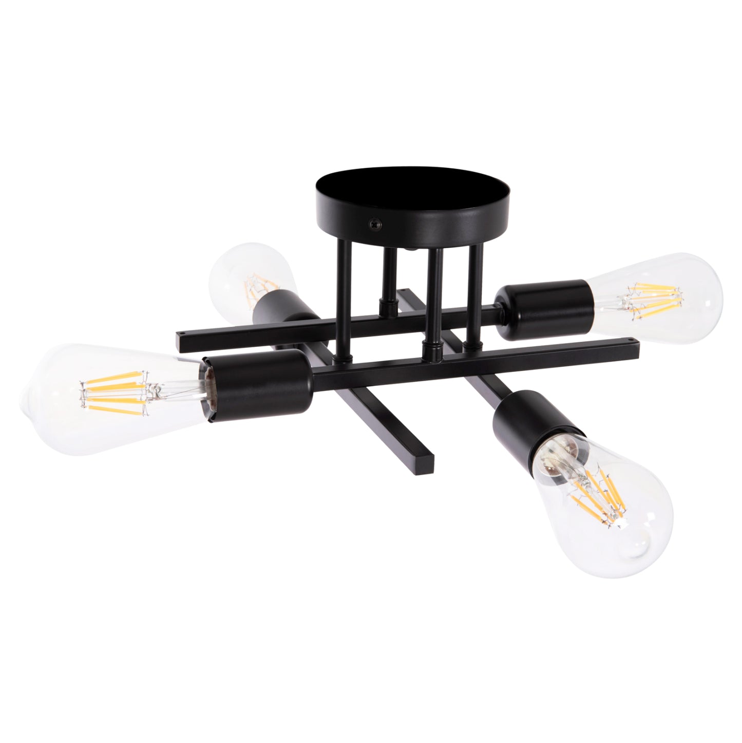 ΦΩΤΙΣΤΙΚΟ ΟΡΟΦΗΣ ΠΟΛΥΦΩΤΟ LIGHTY HM7428.11 ΜΕΤΑΛΛΟ ΣΕ ΜΑΥΡΟ 28x28x15Υεκ.