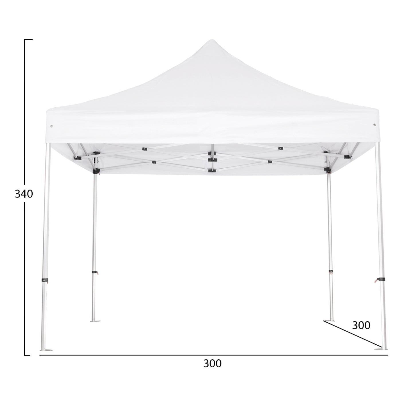 GAZEBO ΕΠΑΓΓΕΛΜΑΤΙΚΟ ΒΑΡΕΩΣ ΤΥΠΟΥ CRESSEN HM6305 ΠΤΥΣΣΟΜΕΝΟ ΑΛΟΥΜΙΝΙΟΥ 3x3x3,4Y