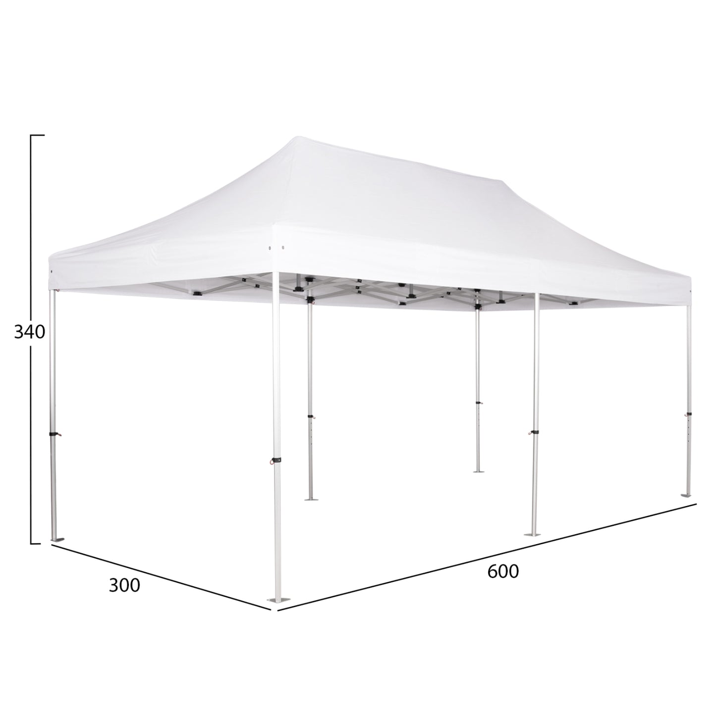 GAZEBO ΕΠΑΓΓΕΛΜΑΤΙΚΟ ΒΑΡΕΩΣ ΤΥΠΟΥ CRESSEN HM6307 ΠΤΥΣΣΟΜΕΝΟ ΑΛΟΥΜΙΝΙΟΥ 3x6x3,4Y