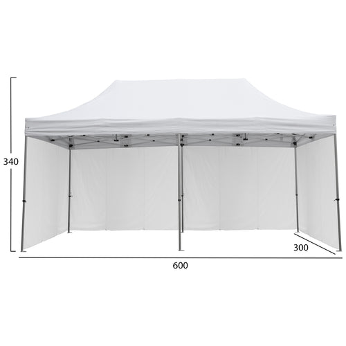 GAZEBO ΕΠΑΓΓΕΛΜΑΤΙΚΟ ΒΑΡΕΩΣ ΤΥΠΟΥ CRESSEN HM21099.01 ΠΤΥΣΣΟΜΕΝΟ ΑΛΟΥΜΙΝΙΟΥ 3x6x3,4Yμ