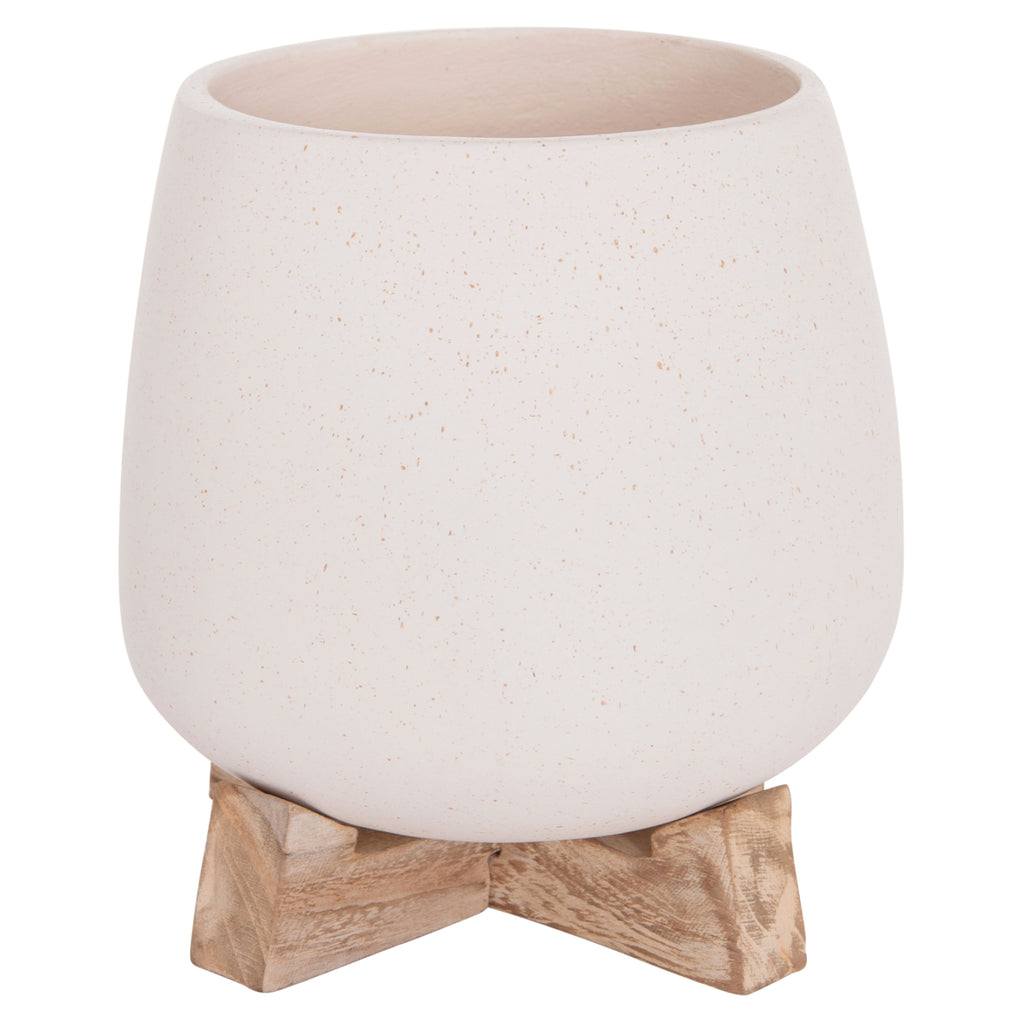 ΓΛΑΣΤΡΑ ΕΣ.ΧΩΡΟΥ FRELLO HM4674.02S ΛΕΥΚΟ FIBER CEMENT--TEAK ΒΑΣΗ 14,5x14,5x16Υεκ.