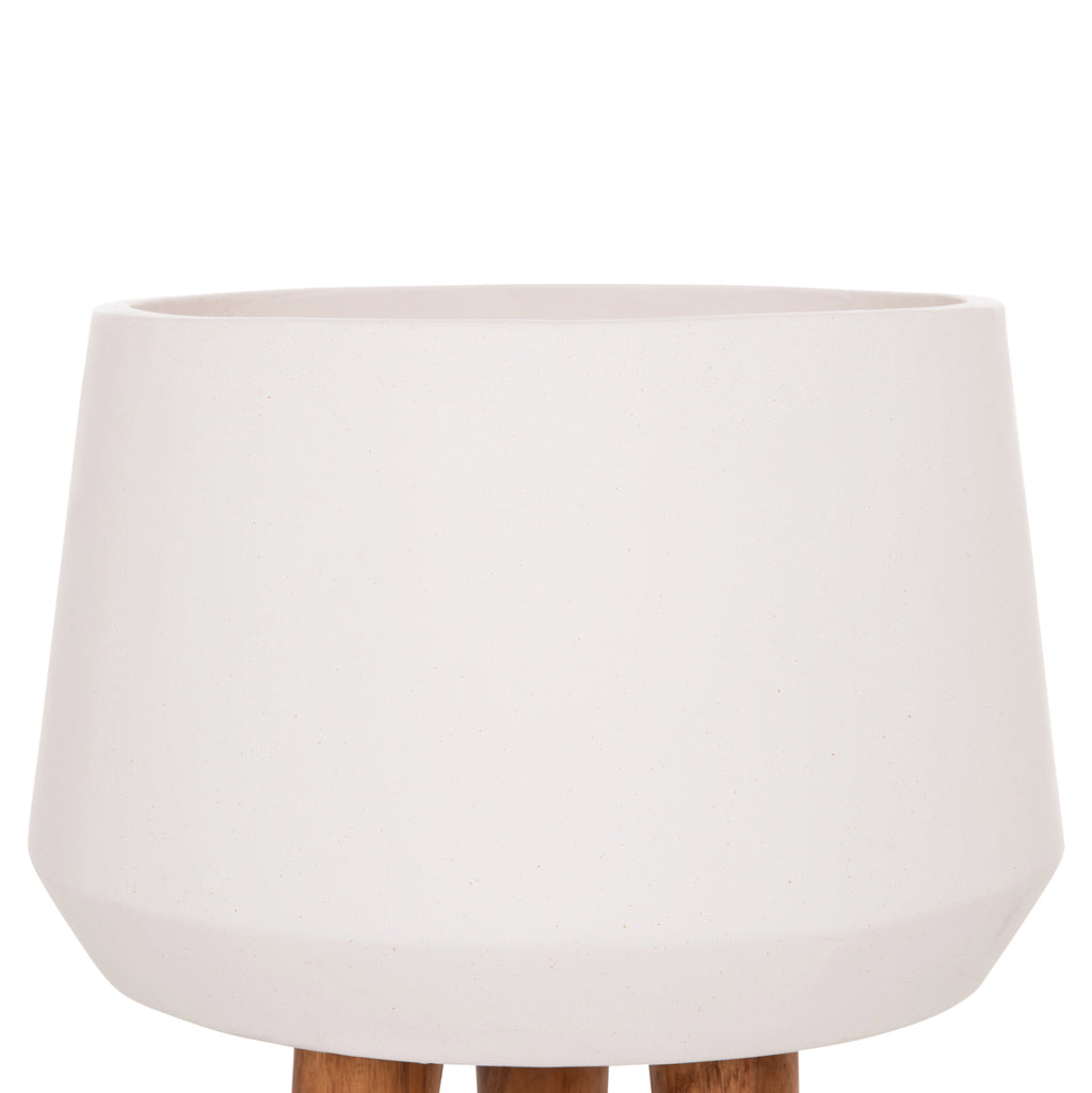 ΓΛΑΣΤΡΑ ΕΣΩΤ.ΧΩΡΟΥ QUAN HM4680.02L FIBER CEMENT ΛΕΥΚΟ--ΒΑΣΗ TEAK Φ38x62Υεκ