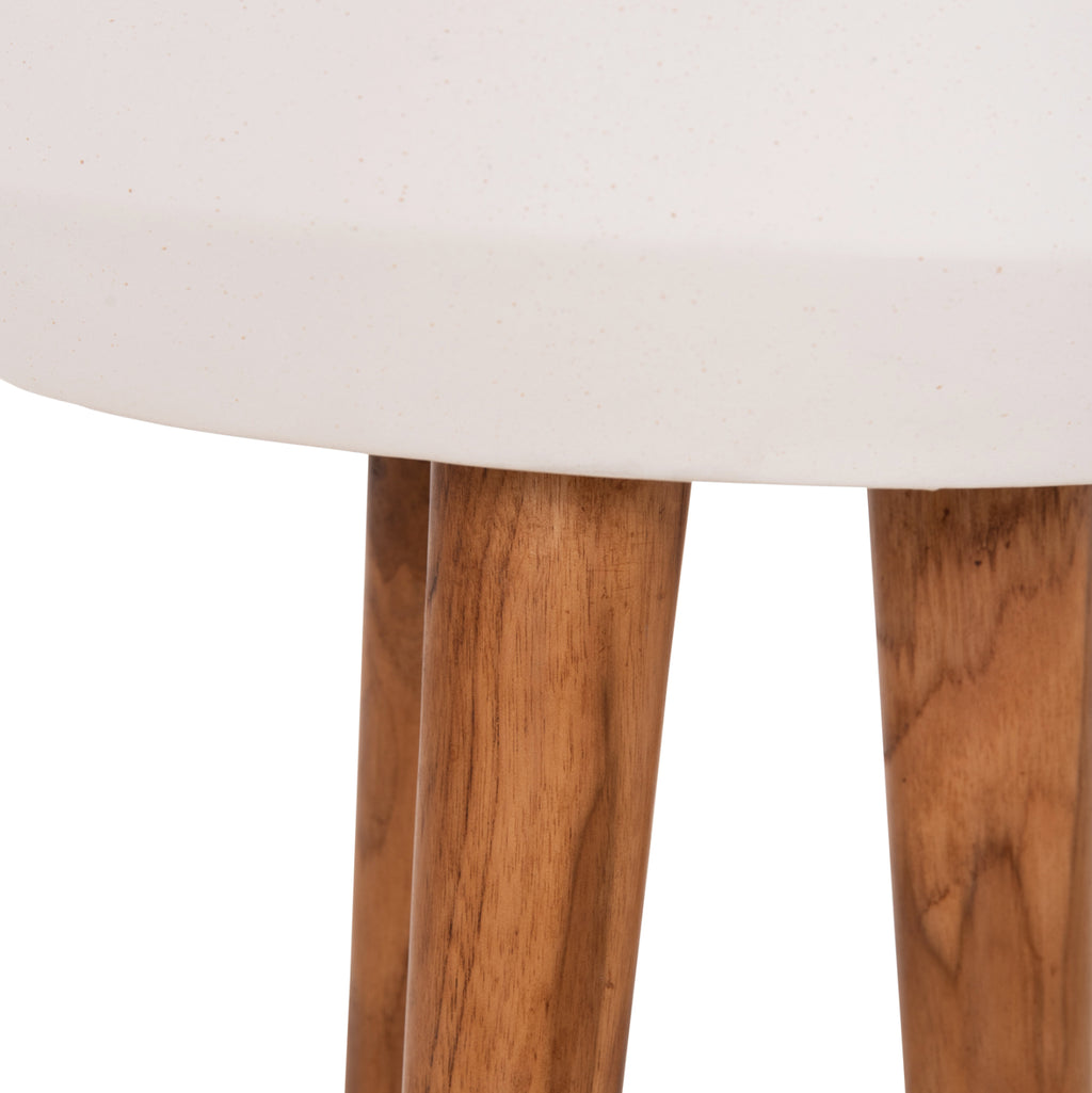 ΓΛΑΣΤΡΑ ΕΣΩΤ.ΧΩΡΟΥ QUAN HM4680.02L FIBER CEMENT ΛΕΥΚΟ--ΒΑΣΗ TEAK Φ38x62Υεκ