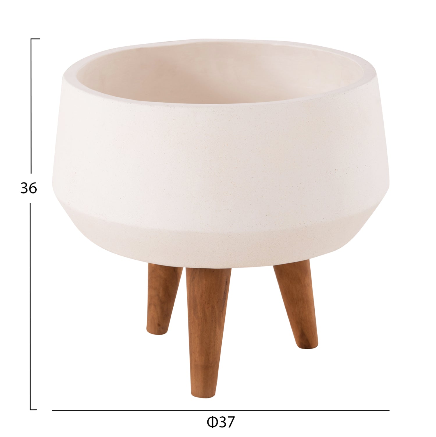 ΓΛΑΣΤΡΑ ΕΣΩΤ.ΧΩΡΟΥ QUAN HM4680.02S FIBER CEMENT ΛΕΥΚΟ--ΒΑΣΗ TEAK Φ37x36Υεκ