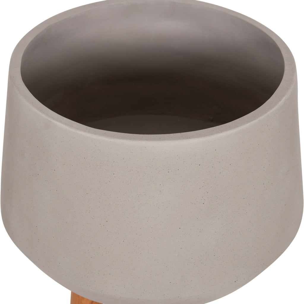 ΓΛΑΣΤΡΑ ΕΣΩΤ.ΧΩΡΟΥ QUAN HM4680.03L FIBER CEMENT ΓΚΡΙ--ΒΑΣΗ TEAK Φ38x62Υεκ