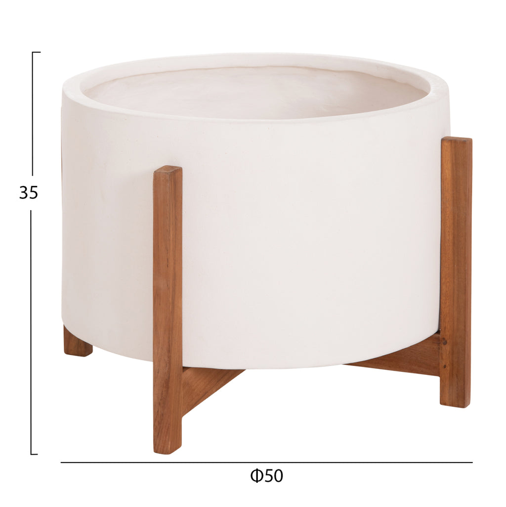 ΓΛΑΣΤΡΑ ΕΣΩΤ.ΧΩΡΟΥ HOFF HM4682.02L FIBER CEMENT ΛΕΥΚΟ-TEAK ΒΑΣΗ Φ50x35Υεκ