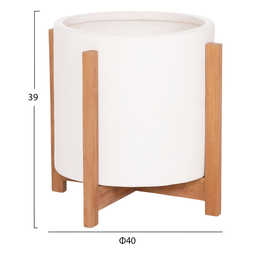 ΓΛΑΣΤΡΑ ΕΣΩΤ.ΧΩΡΟΥ HOFF HM4682.02M FIBER CEMENT ΛΕΥΚΟ-TEAK ΒΑΣΗ Φ40x39Υεκ