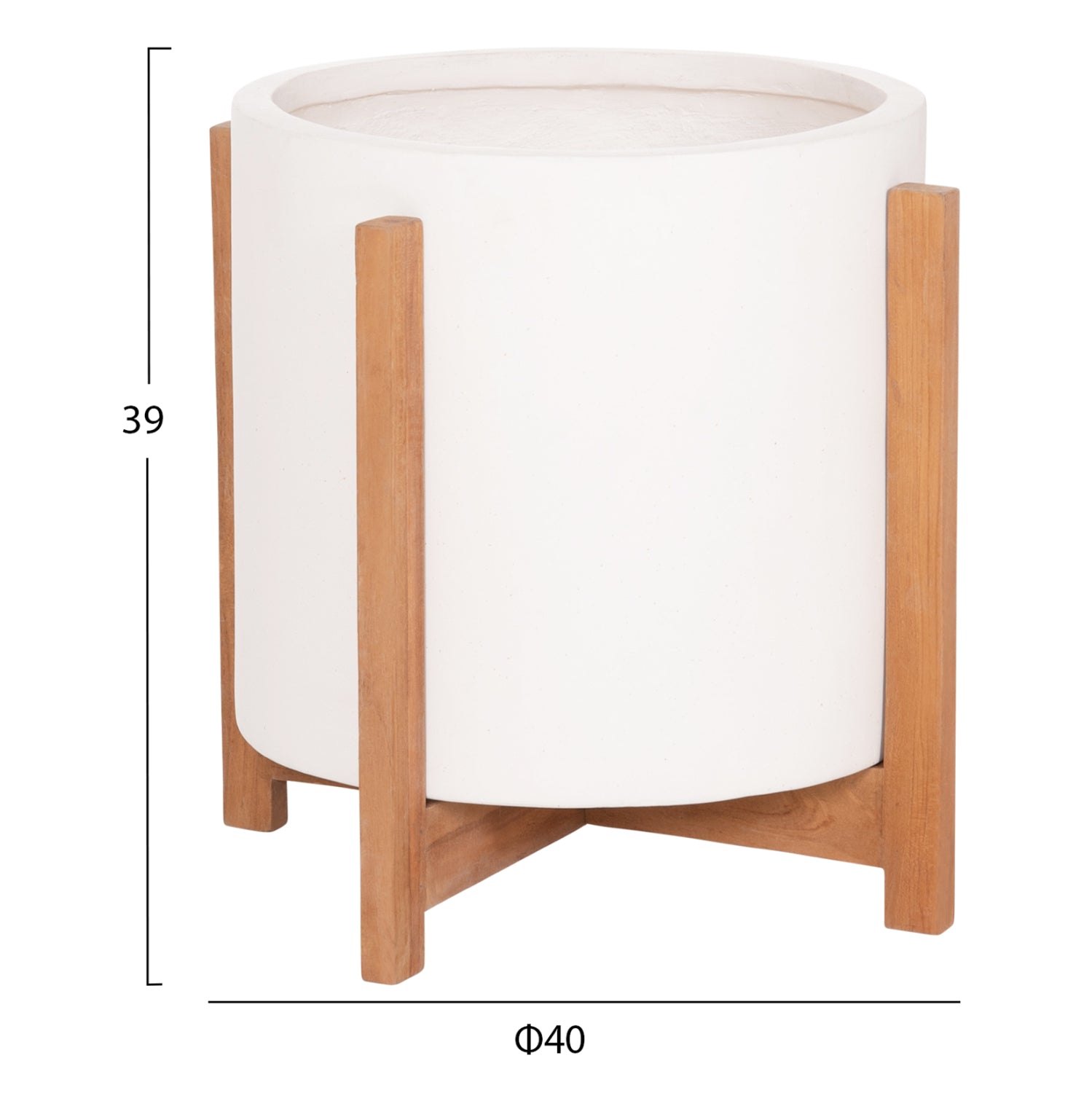 ΓΛΑΣΤΡΑ ΕΣΩΤ.ΧΩΡΟΥ HOFF HM4682.02M FIBER CEMENT ΛΕΥΚΟ-TEAK ΒΑΣΗ Φ40x39Υεκ