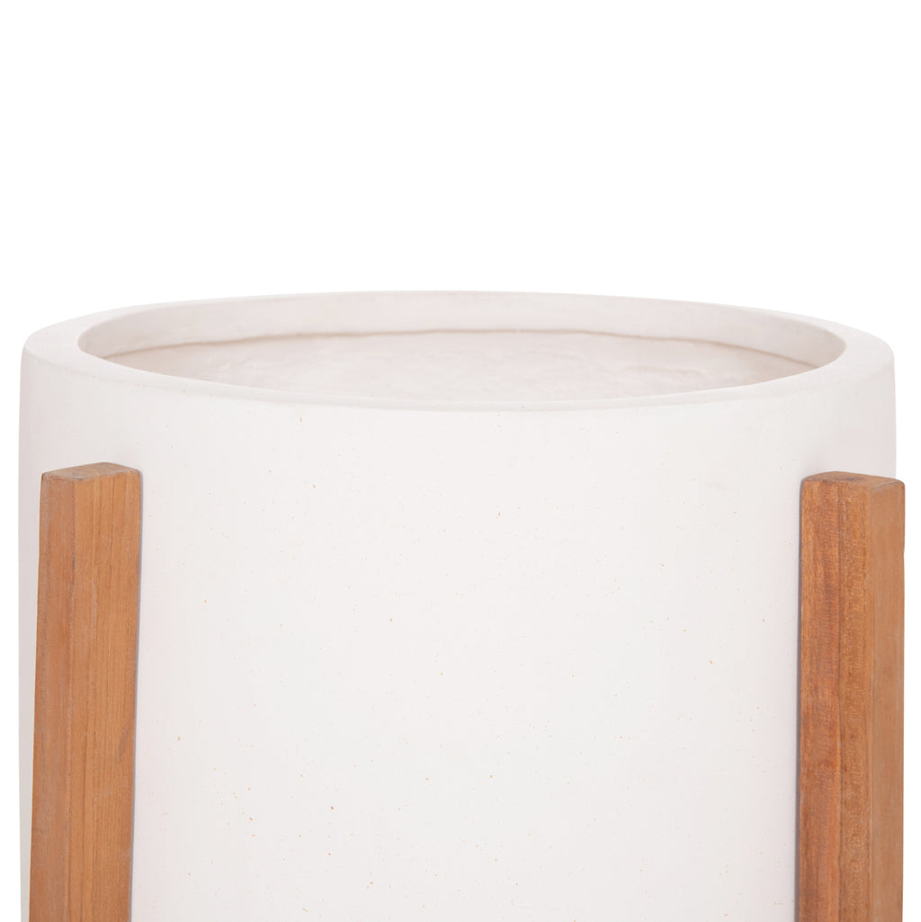 ΓΛΑΣΤΡΑ ΕΣΩΤ.ΧΩΡΟΥ HOFF HM4682.02M FIBER CEMENT ΛΕΥΚΟ-TEAK ΒΑΣΗ Φ40x39Υεκ
